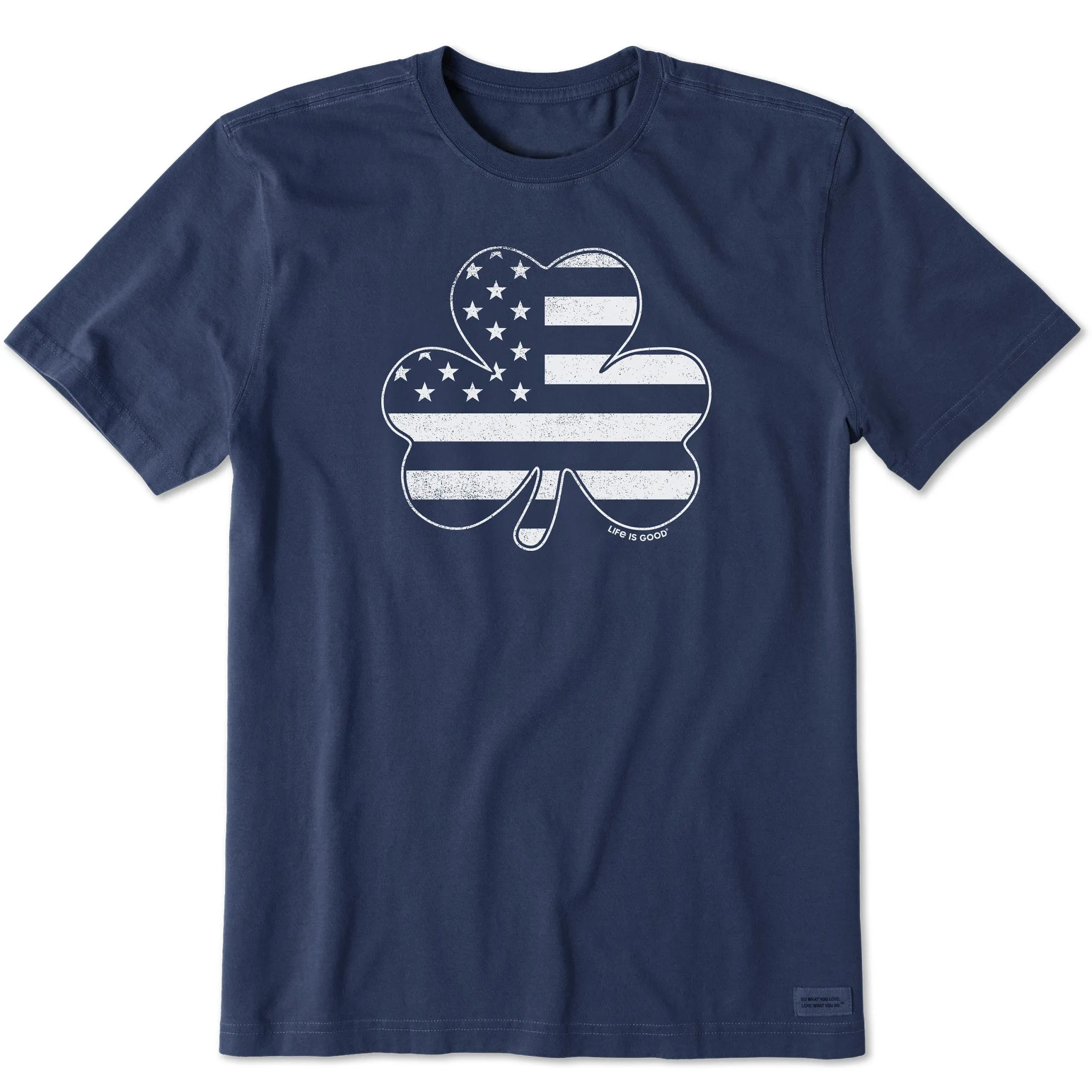 Men's Clover Flag Short Sleeve Crusher Tee Life is Good