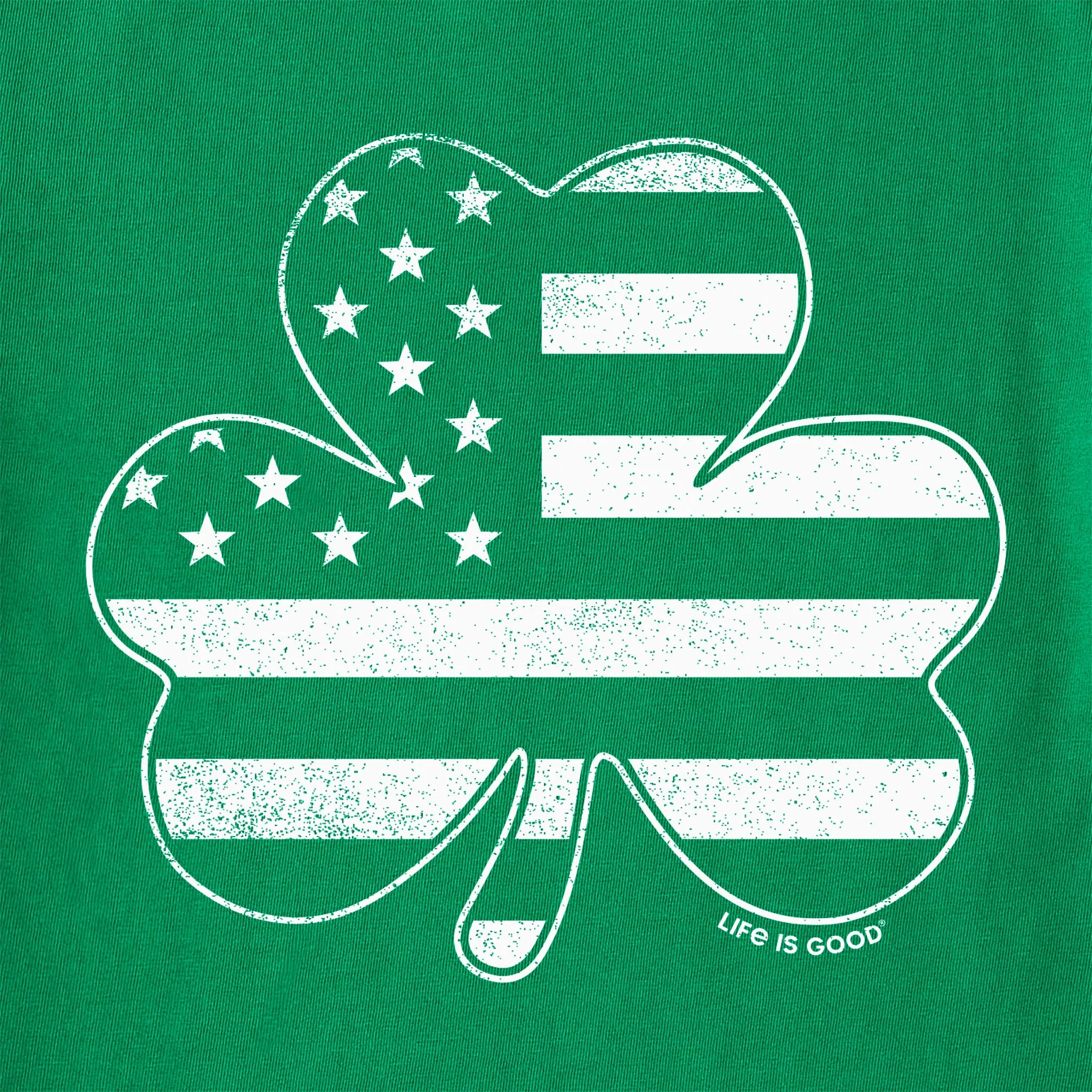 Men's Clover Flag Short Sleeve Crusher Tee Life is Good