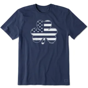 Men's Clover Flag Short Sleeve Crusher Tee Life is Good