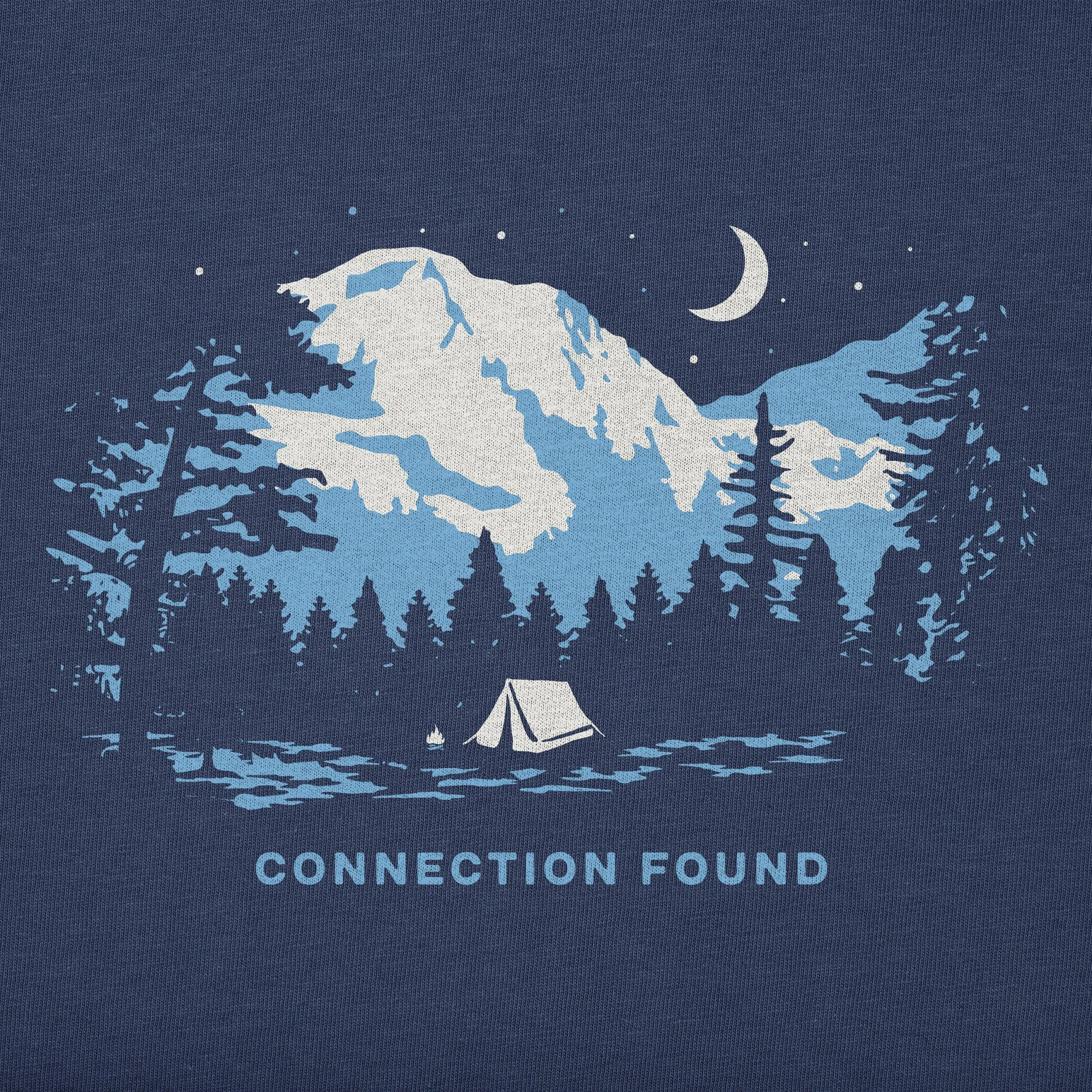 Men's Connection Found Camping Short Sleeve Crusher Tee Life is Good
