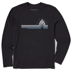 Men's Cool Tree Stripes with Snow Long Sleeve Crusher Tee Life is Good