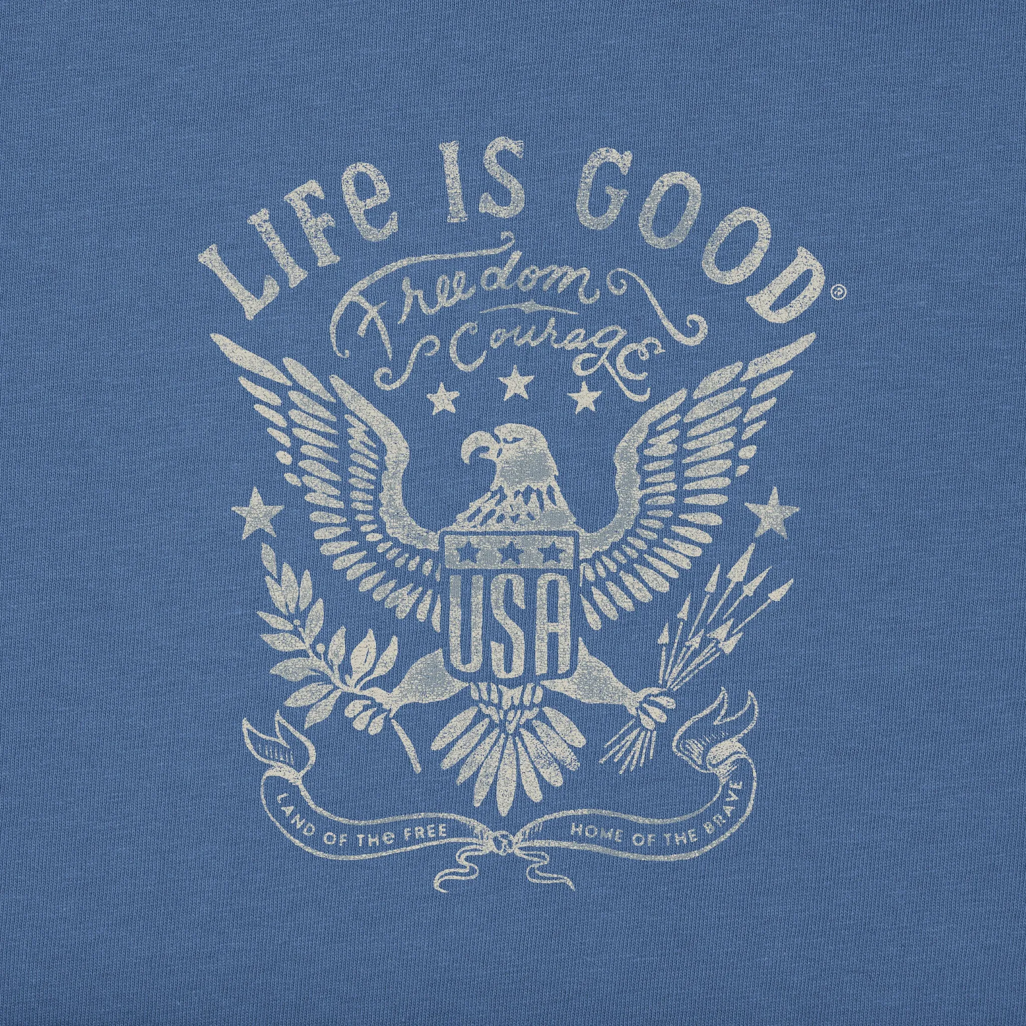 Men's Courageous Eagle Short Sleeve Crusher Tee Life is Good