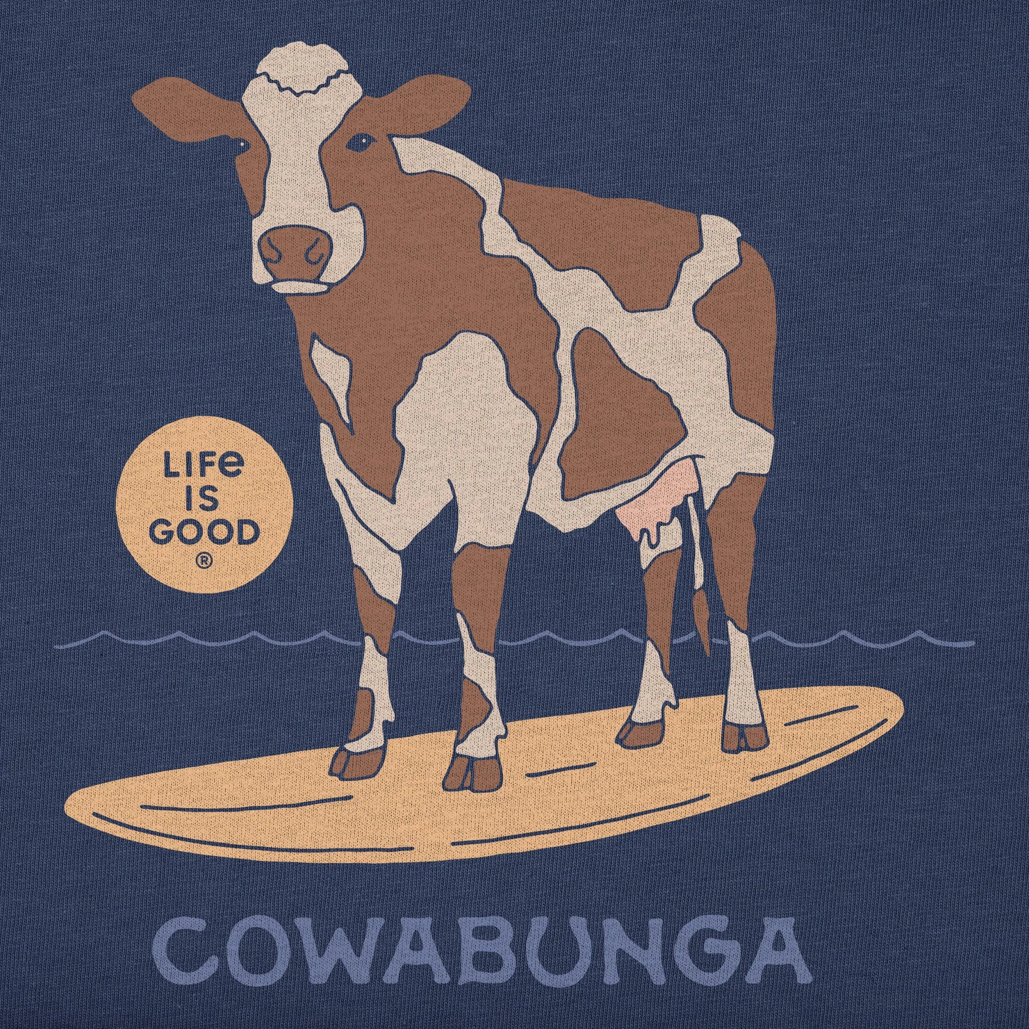 Men's Cowabunga Long Sleeve Crusher Tee Life is Good