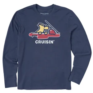 Men's Cruisin' Rocket Long Sleeve Crusher Tee Life is Good