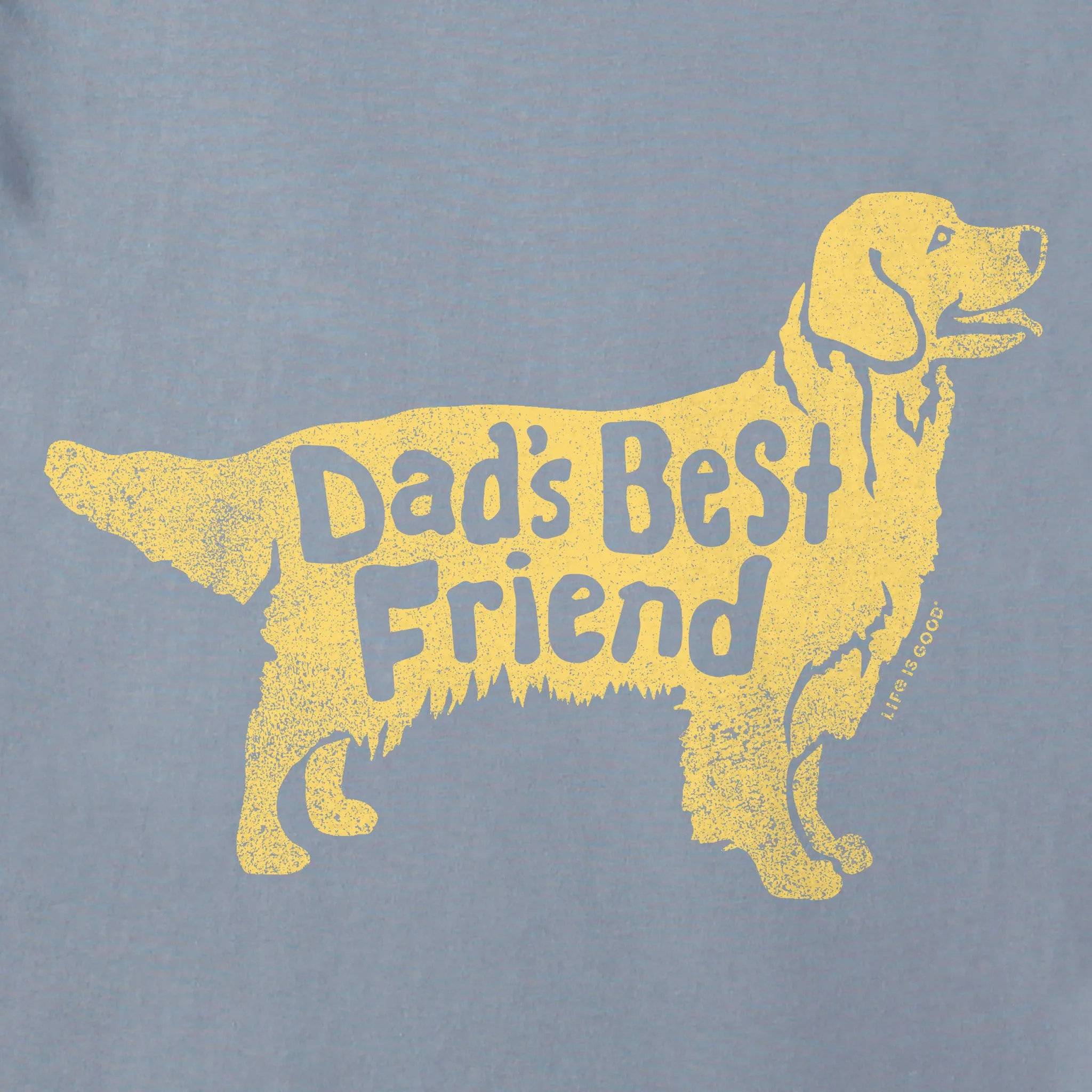 Men's Dad's Best Friend Golden Retriever Short Sleeve Tee Life is Good
