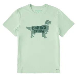 Men's Dad's Best Friend Golden Retriever Short Sleeve Tee Life is Good