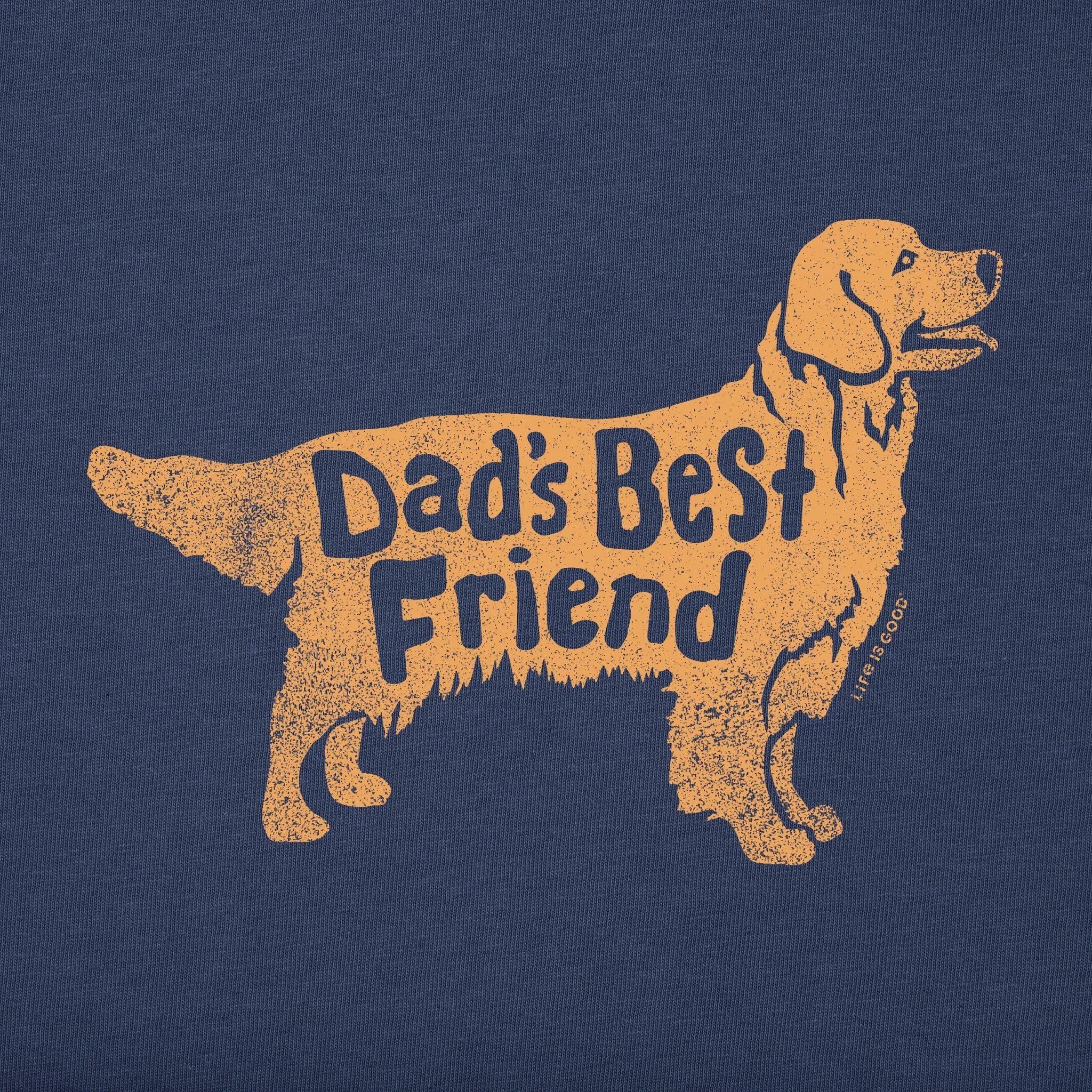 Men's Dad's Best Friend Golden Retriever Short Sleeve Tee Life is Good