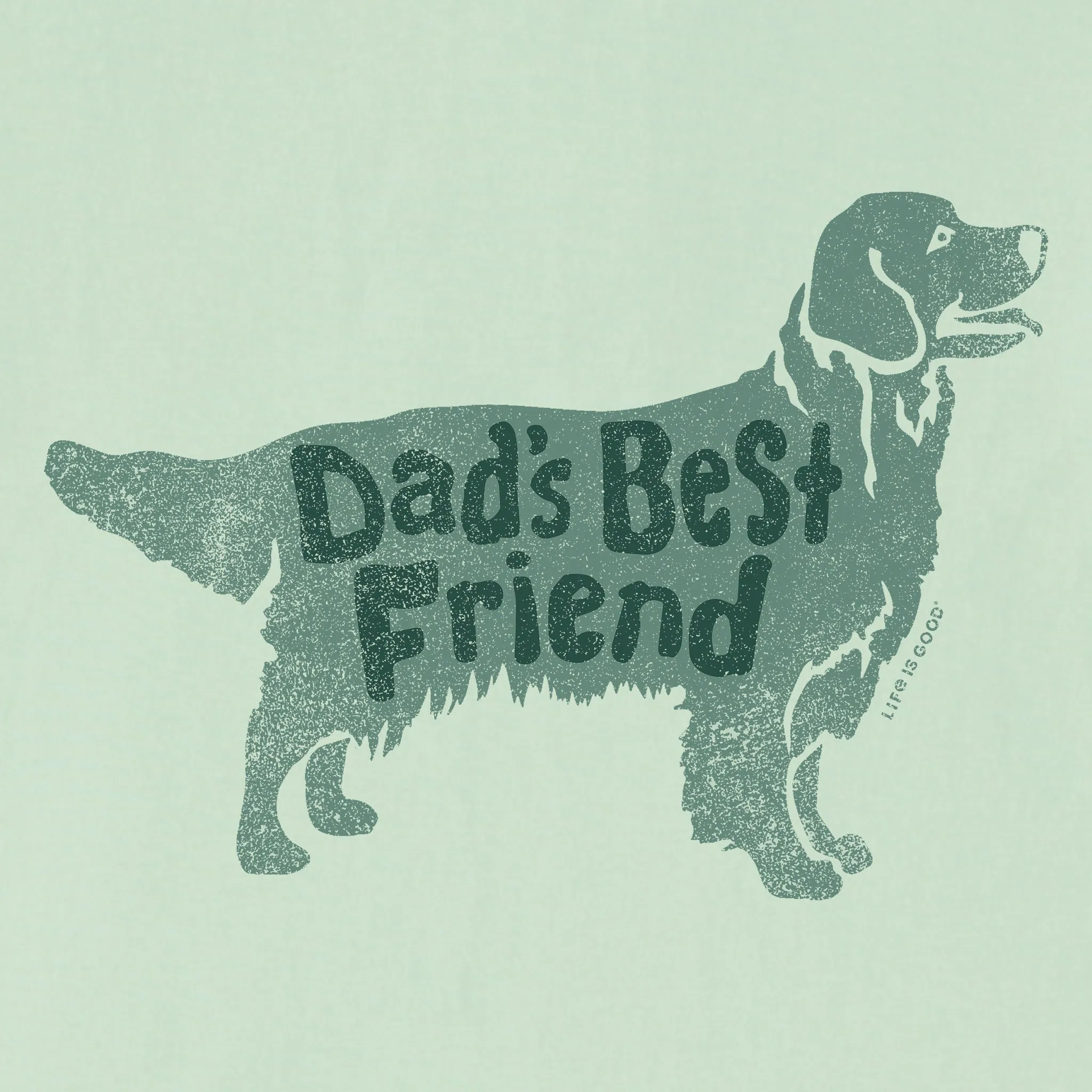 Men's Dad's Best Friend Golden Retriever Short Sleeve Tee Life is Good