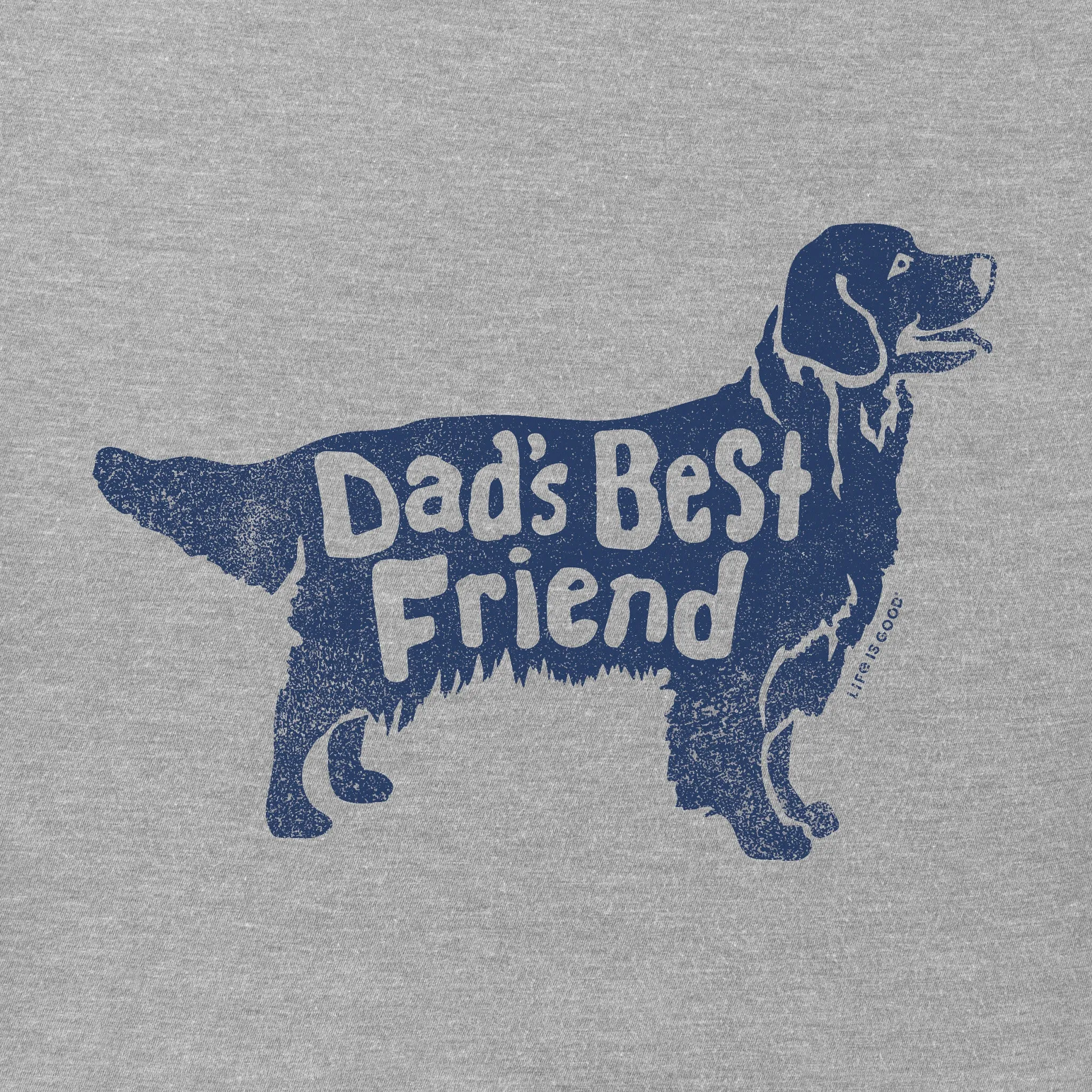 Men's Dad's Best Friend Golden Retriever Short Sleeve Tee Life is Good