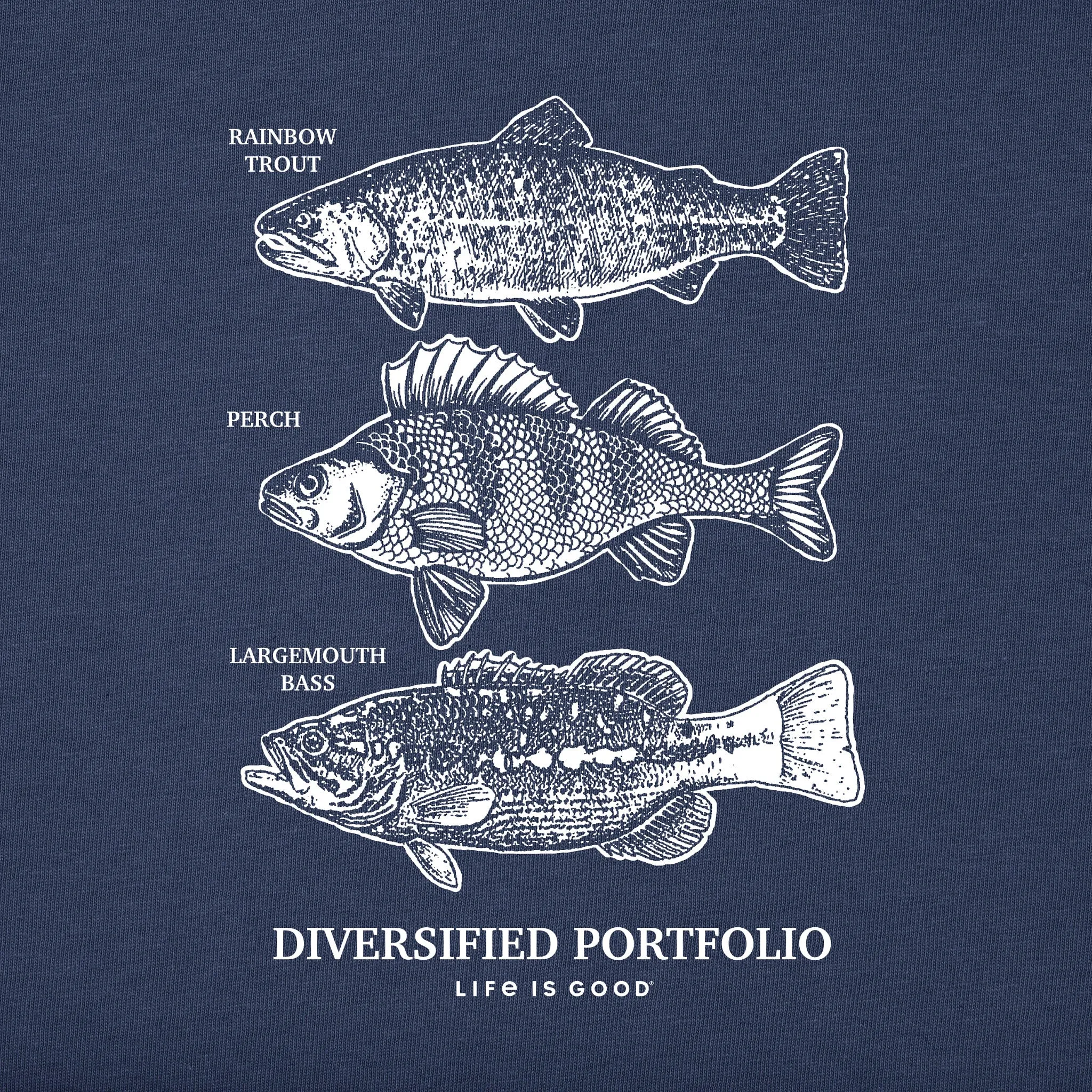 Men's Diversified Freshwater Catches Short Sleeve Crusher-LITE Tee Life is Good