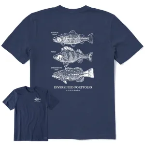 Men's Diversified Freshwater Catches Short Sleeve Crusher-LITE Tee Life is Good