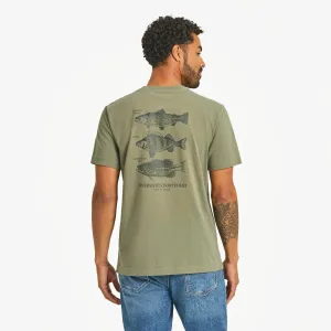 Men's Diversified Freshwater Catches Short Sleeve Crusher Tee Life is Good