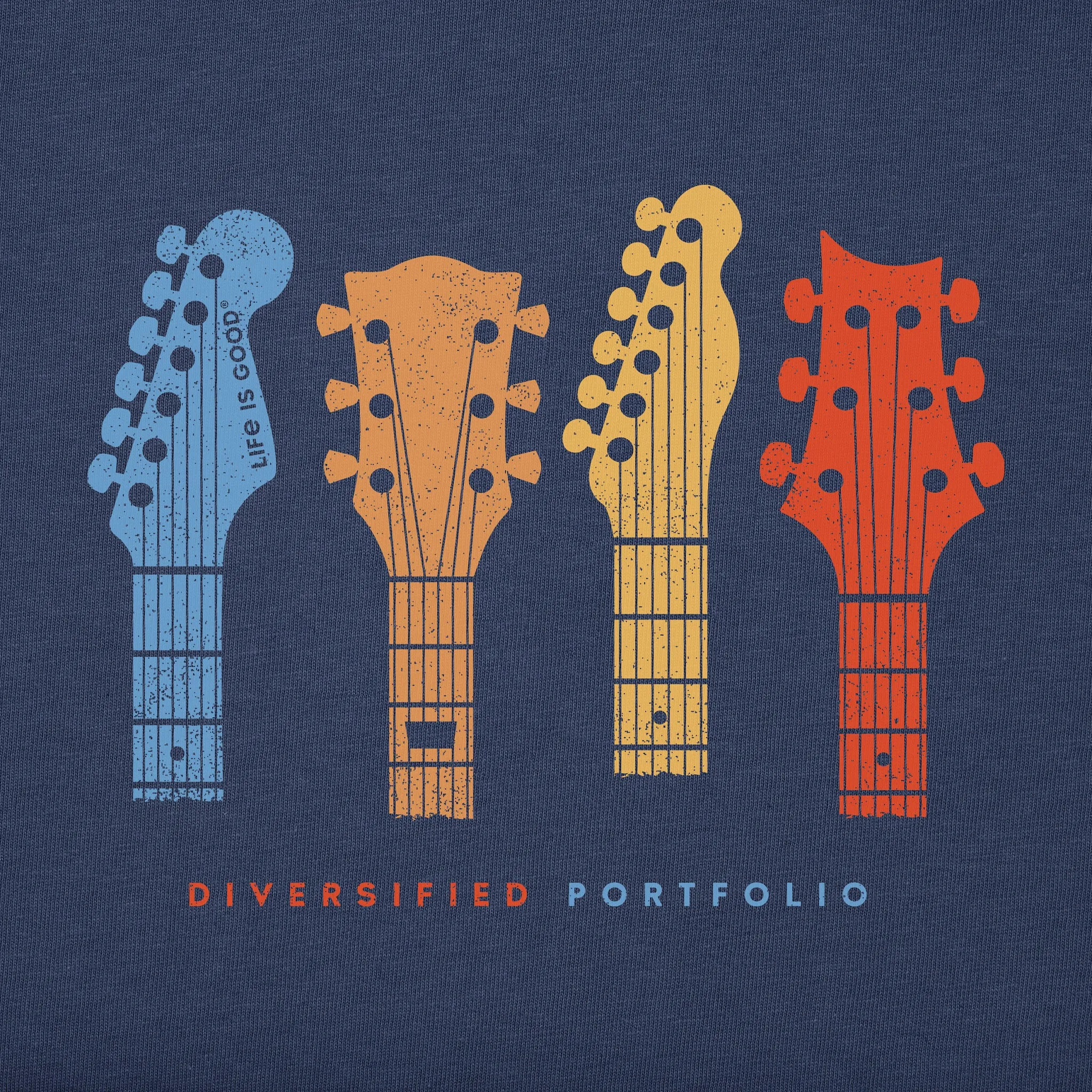 Men's Diversified Portfolio Guitars Short Sleeve Tee Life is Good