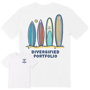 Men's Diversified Portfolio Surfboards Short Sleeve Tee Life is Good