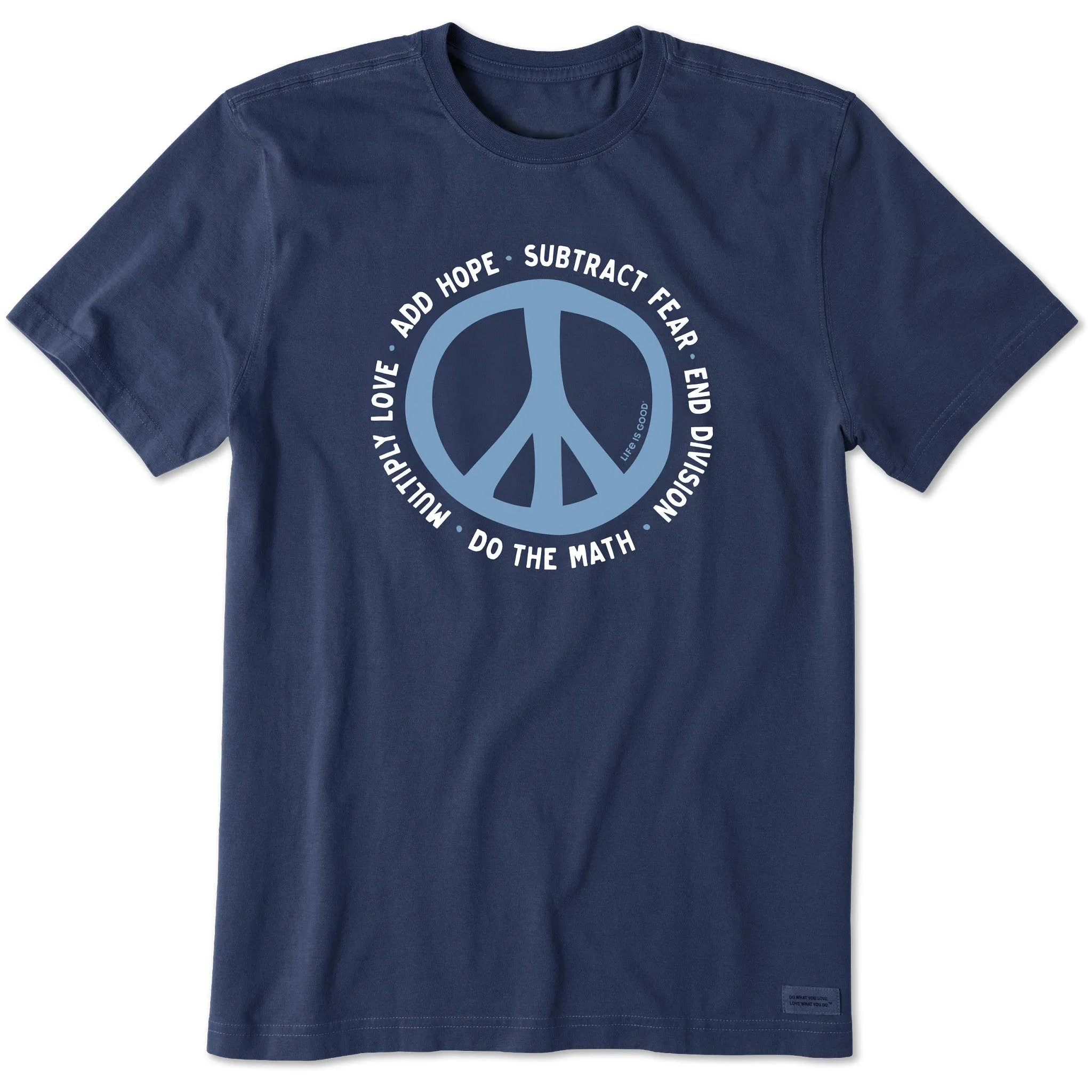 Men's Do The Math for Peace Short Sleeve Crusher Tee Life is Good