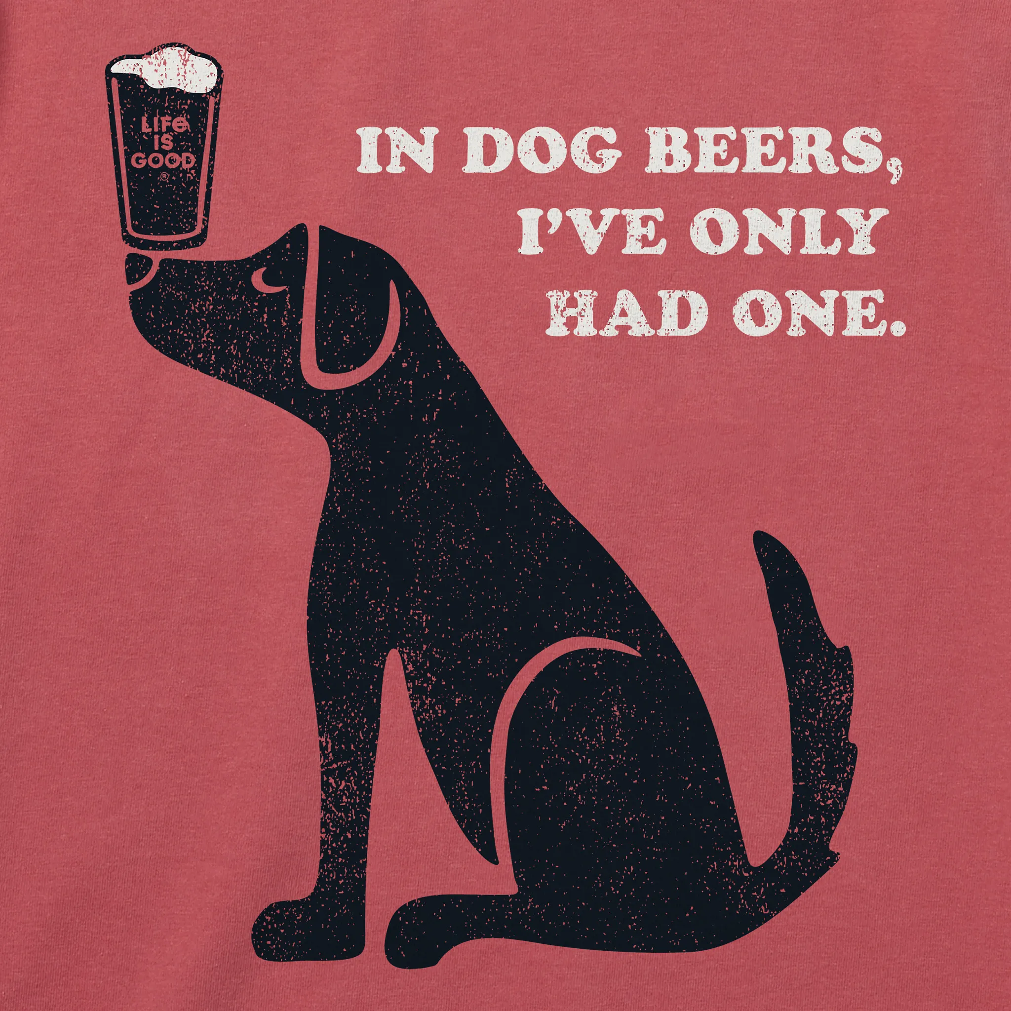 Men's Dog Beers Short Sleeve Crusher Tee Life is Good
