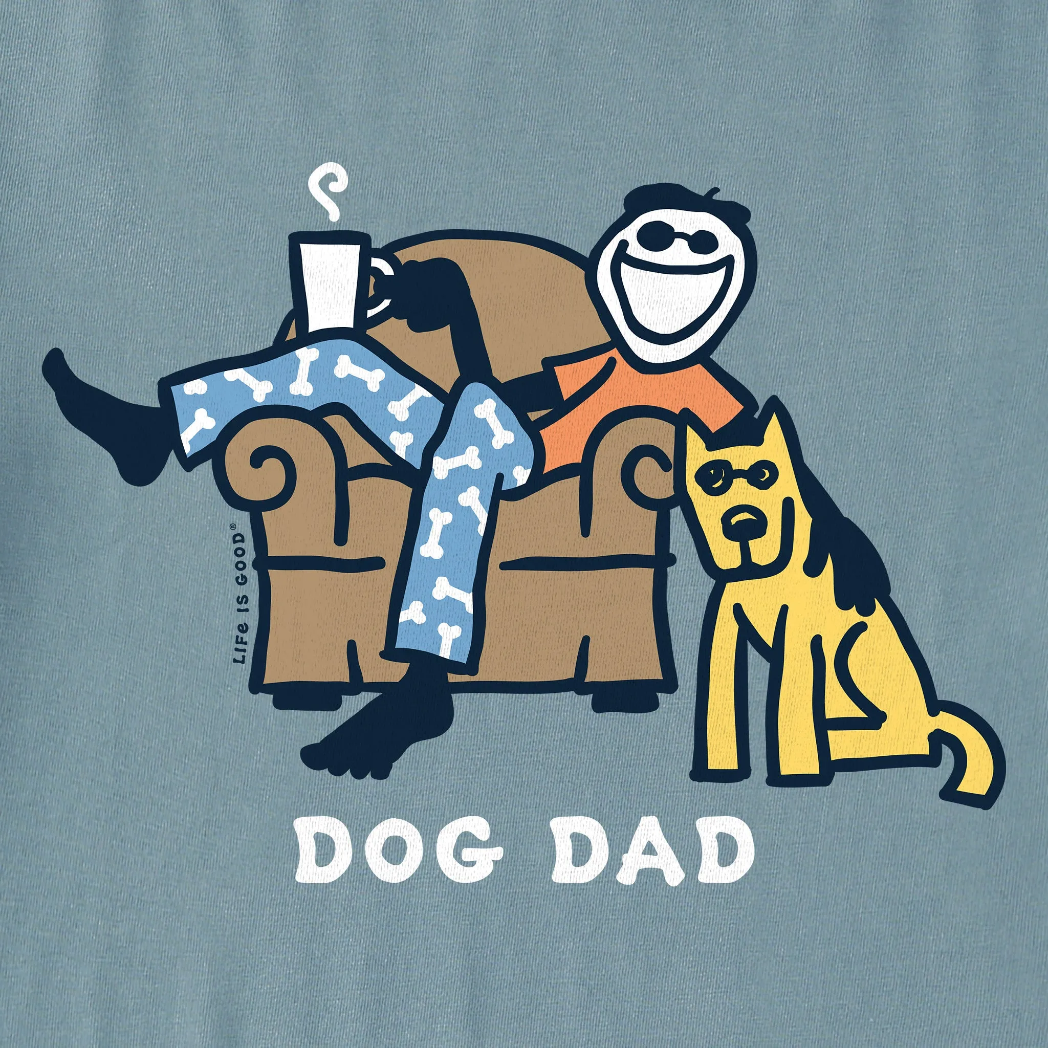 Men's Dog Dad Jake & Rocket Lounge Short Sleeve Crusher Tee Life is Good