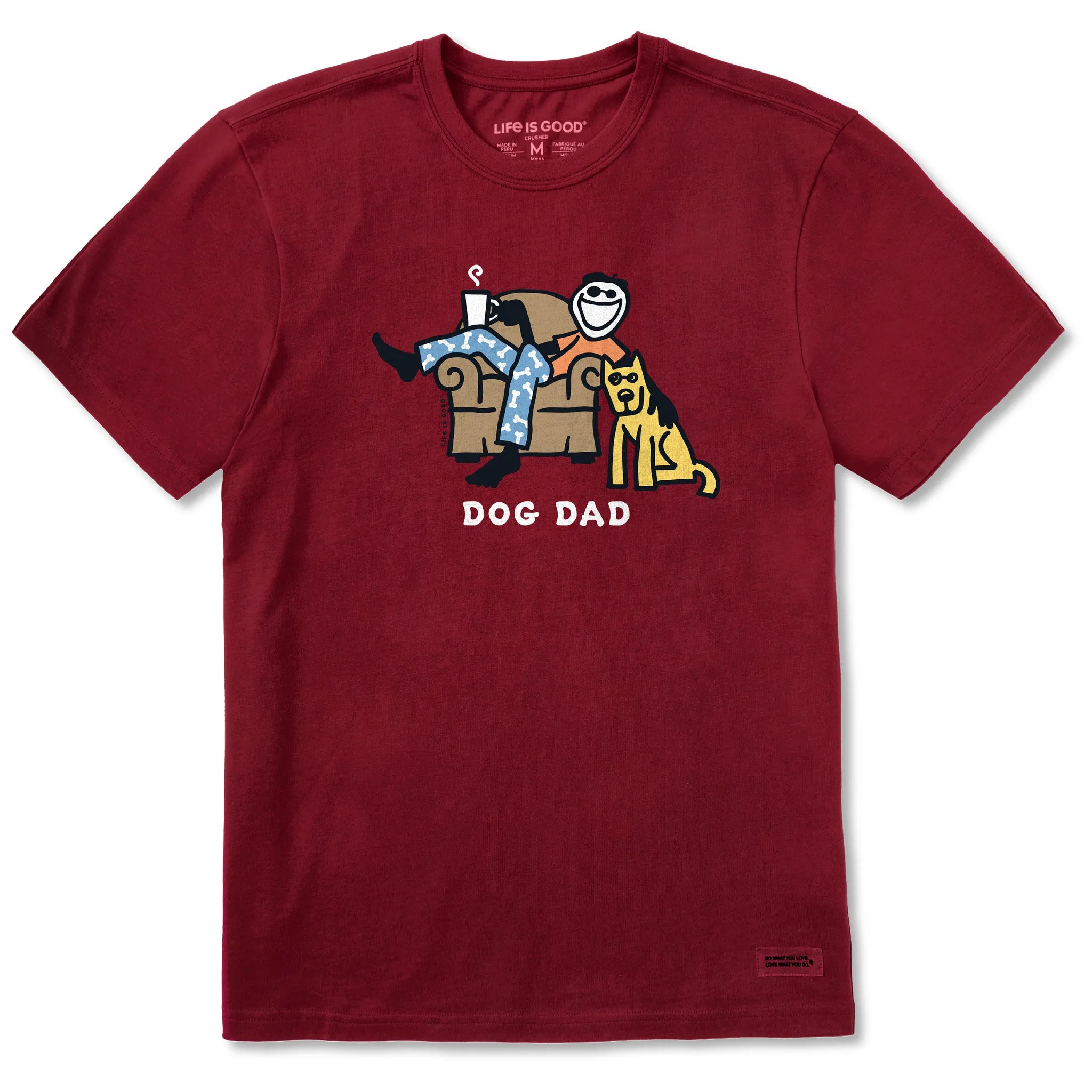 Men's Dog Dad Jake & Rocket Lounge Short Sleeve Crusher Tee Life is Good