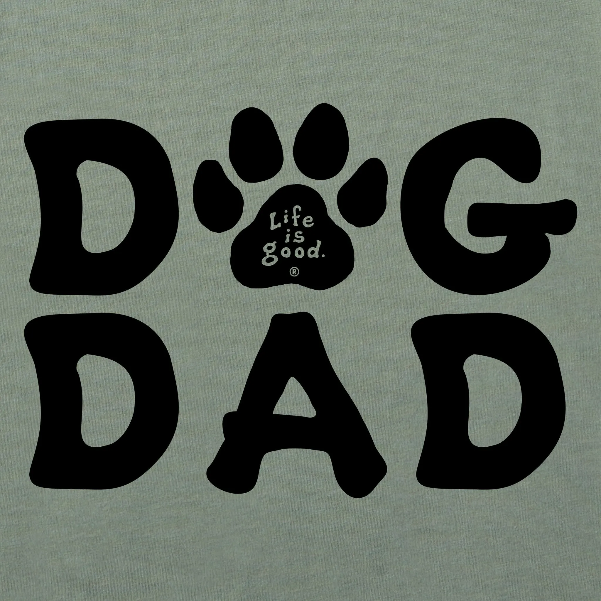 Men's Dog Dad Paw Short Sleeve Tee Life is Good