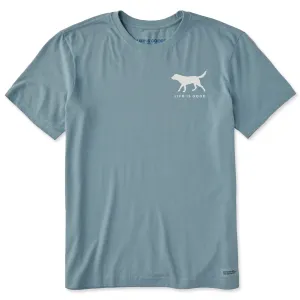 Men's Dog Walking Short Sleeve Crusher Tee Life is Good