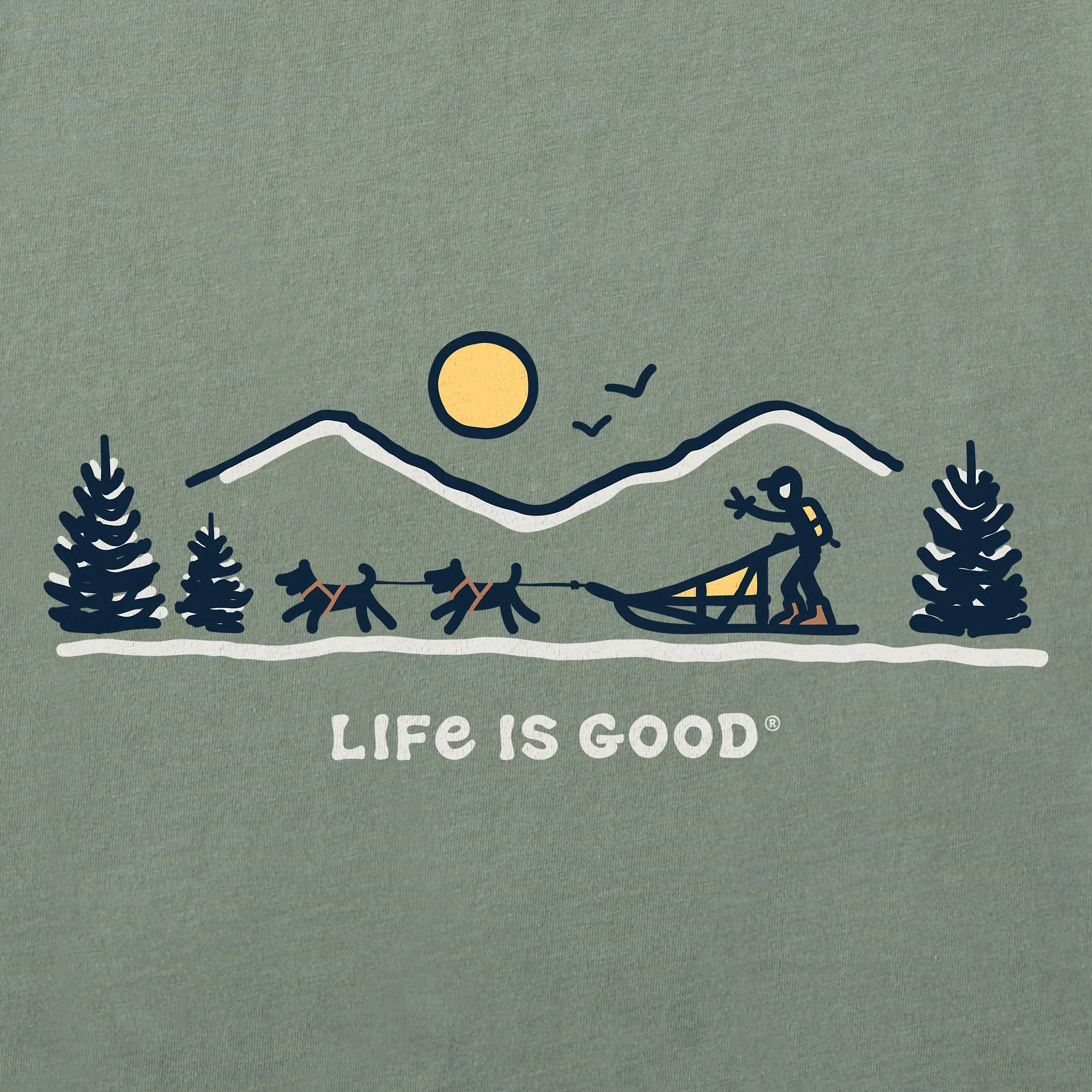 Men's Dogsled Vista Long Sleeve Crusher Tee Life is Good