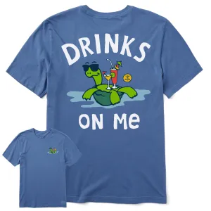 Men's Drinks On Me Turtle Short Sleeve Tee Life is Good
