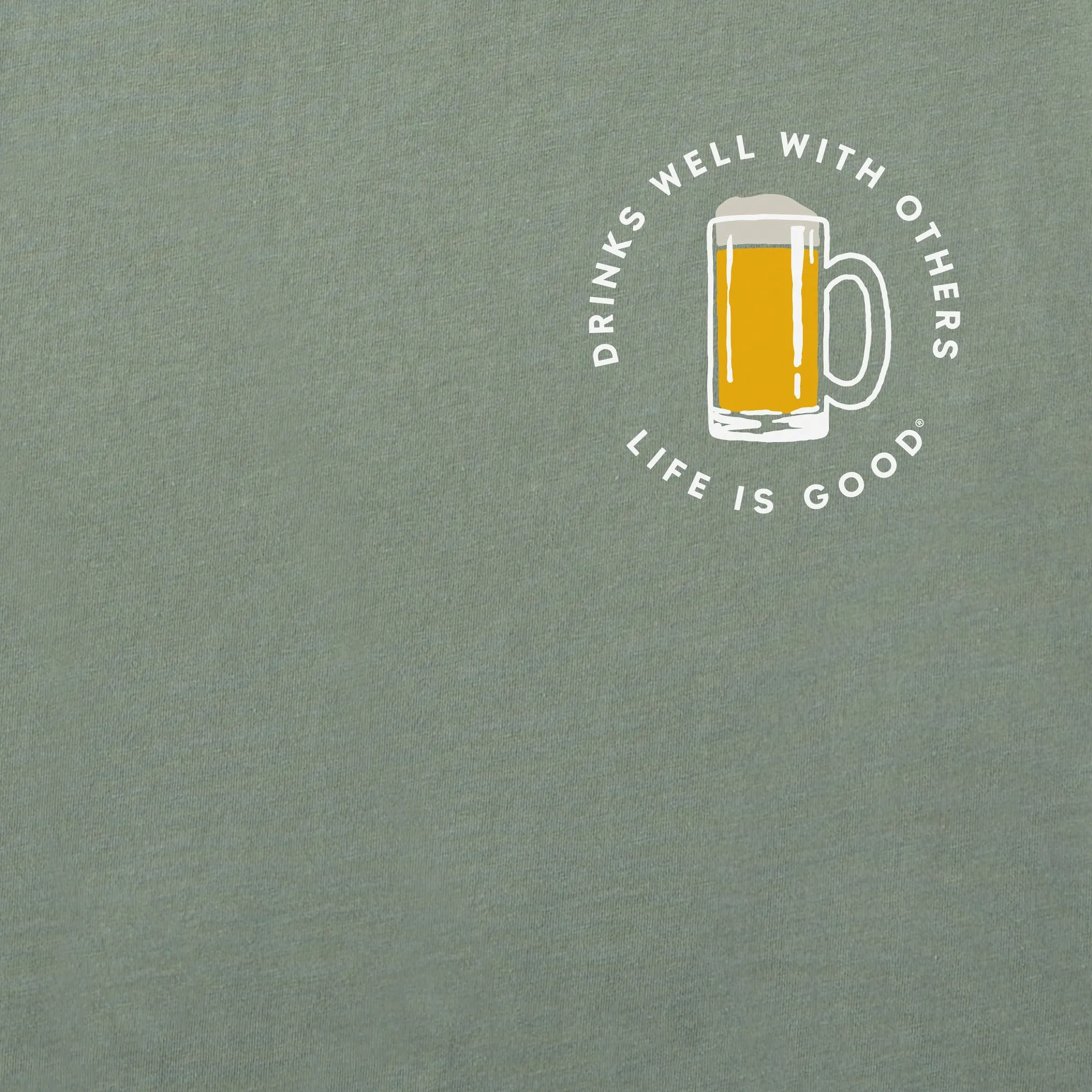 Men's Drinks Well with Others Beer Short Sleeve Crusher Tee Life is Good