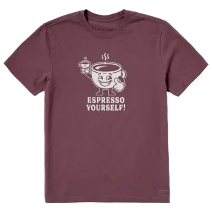 Men's Espresso Yourself Guy Short Sleeve Crusher Tee Life is Good