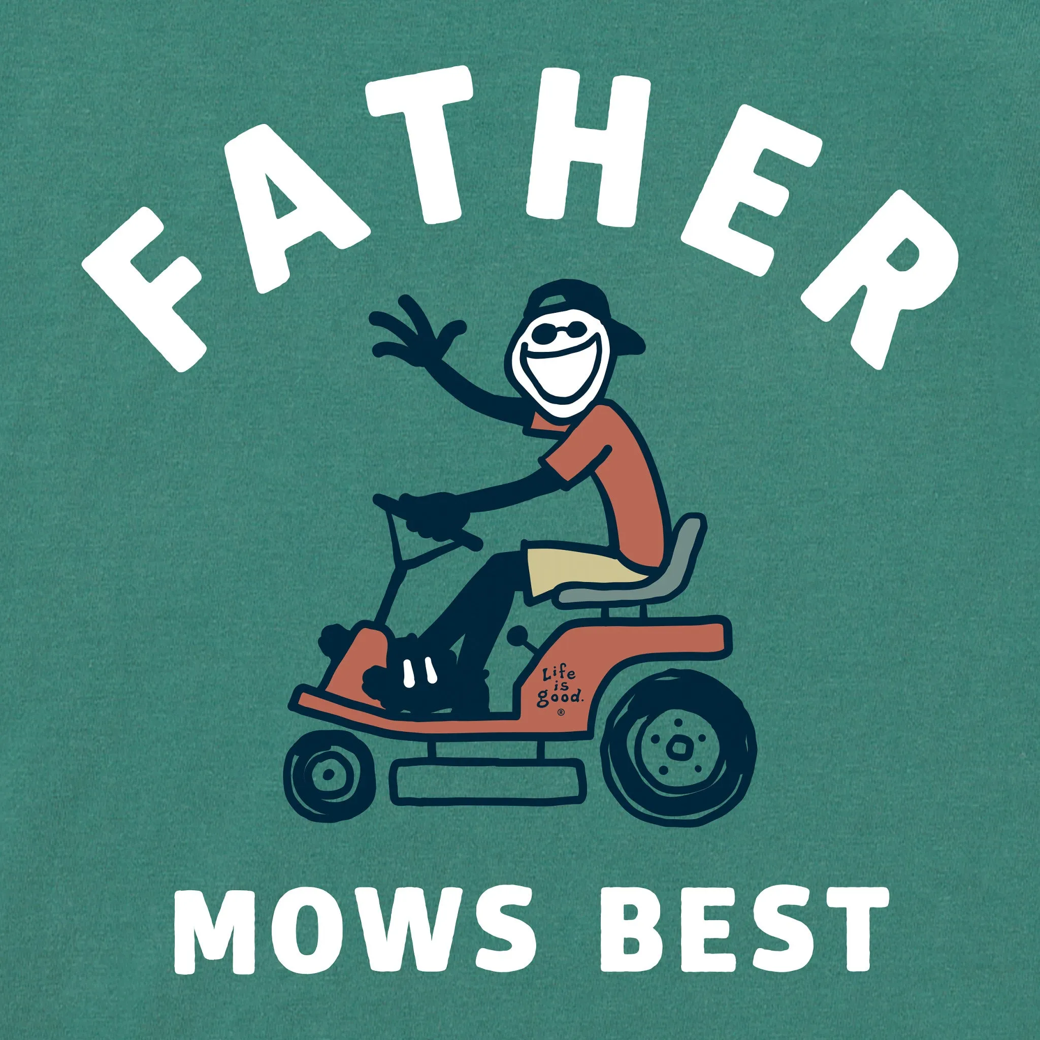 Men's Father Mows Best Rider Long Sleeve Crusher Tee Life is Good