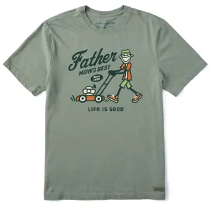 Men's Father Mows Best Short Sleeve Tee Life is Good