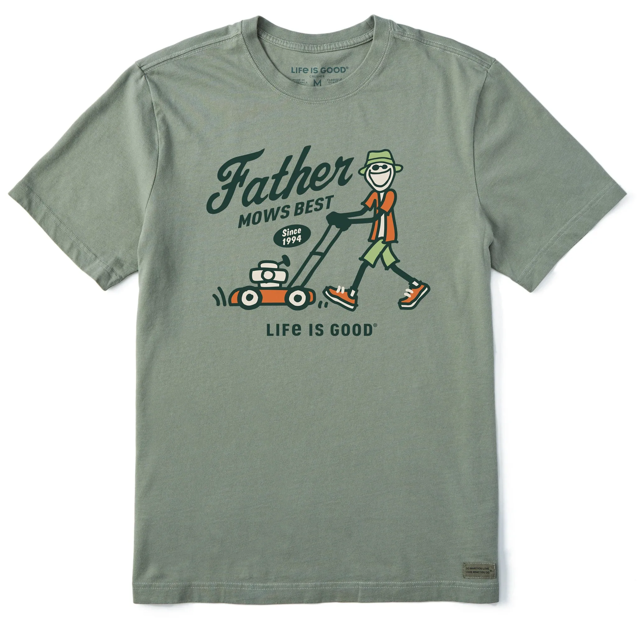 Men's Father Mows Best Short Sleeve Tee Life is Good