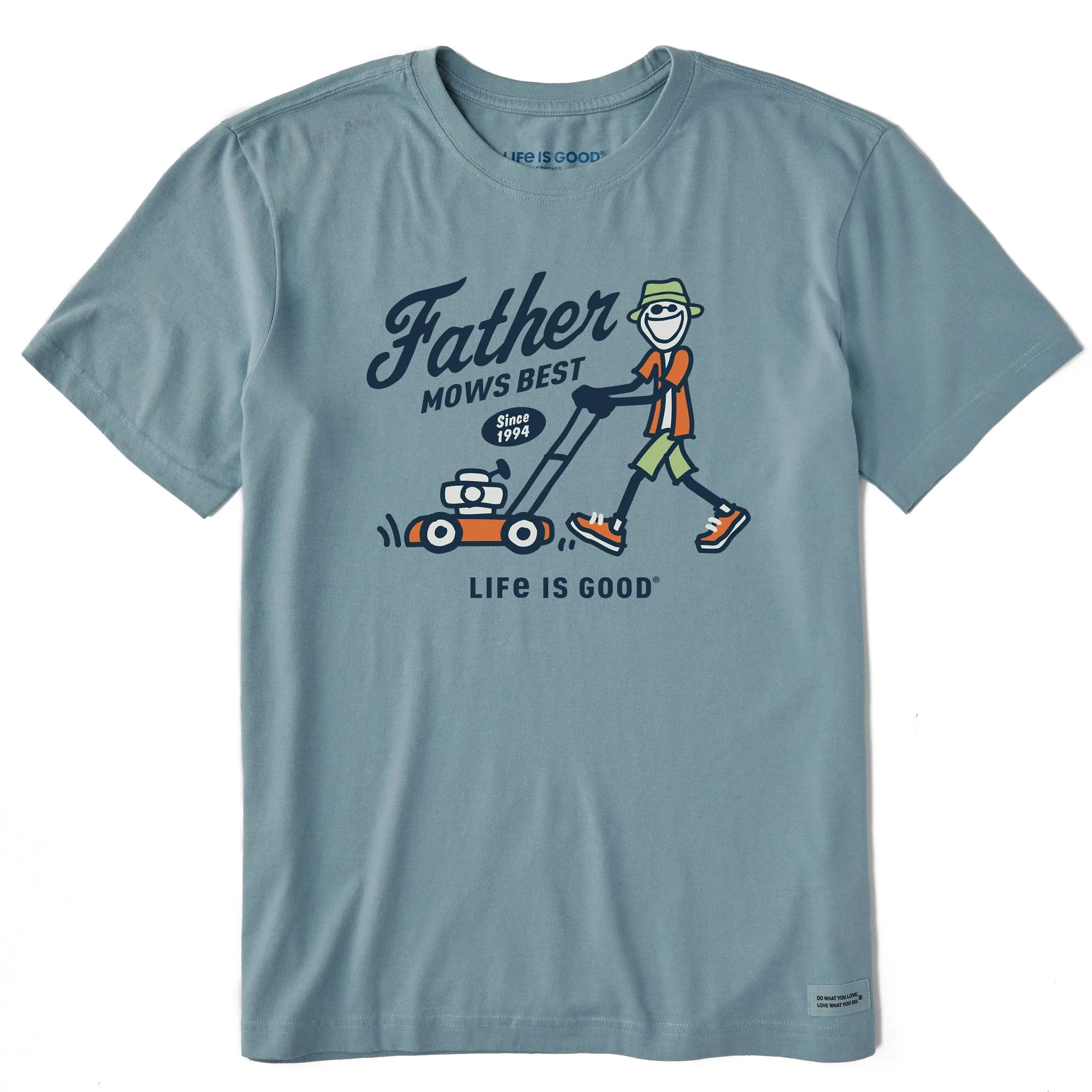 Men's Father Mows Best Short Sleeve Tee Life is Good