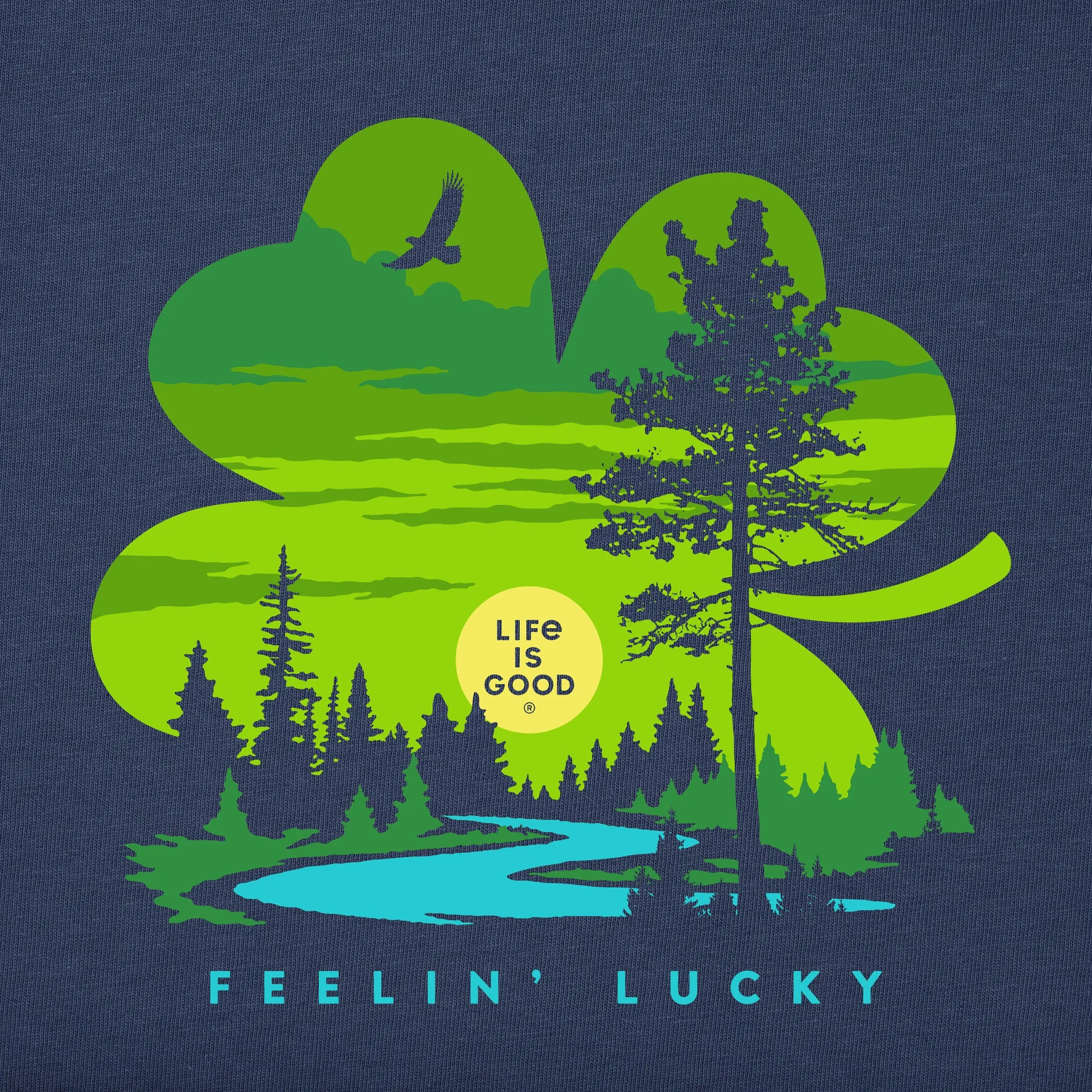 Men's Feelin' Lucky Cloverscape Short Sleeve Crusher Tee Life is Good