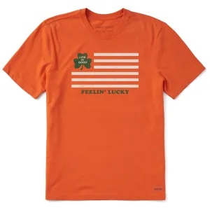 Men's Feelin' Lucky Irish Flag Short Sleeve Crusher Tee Life is Good