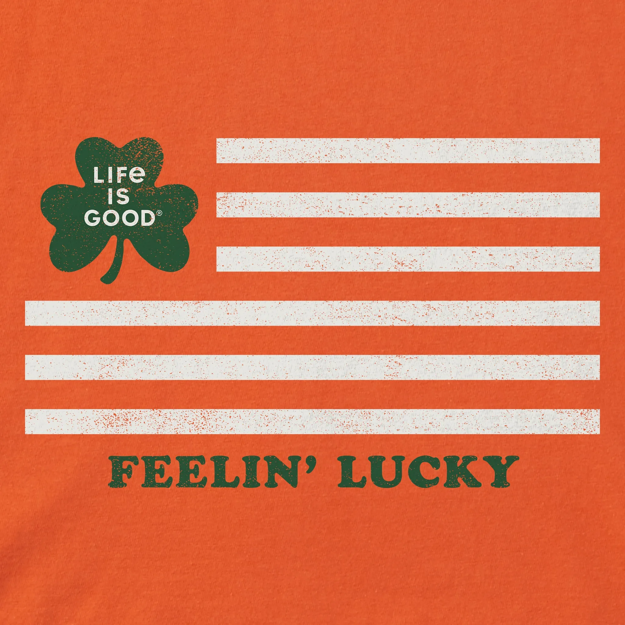 Men's Feelin' Lucky Irish Flag Short Sleeve Crusher Tee Life is Good