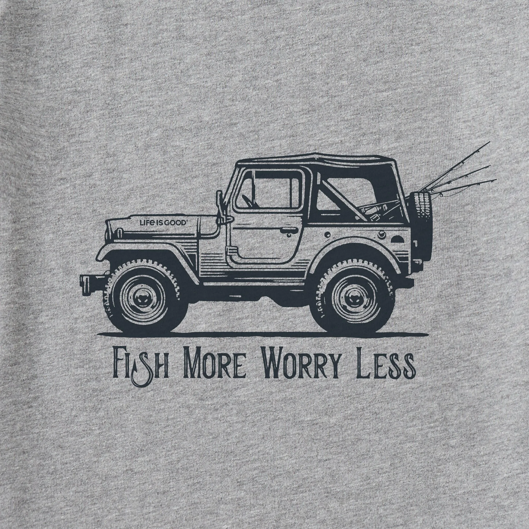 Men's Fish More ATV Short Sleeve Tee Life is Good
