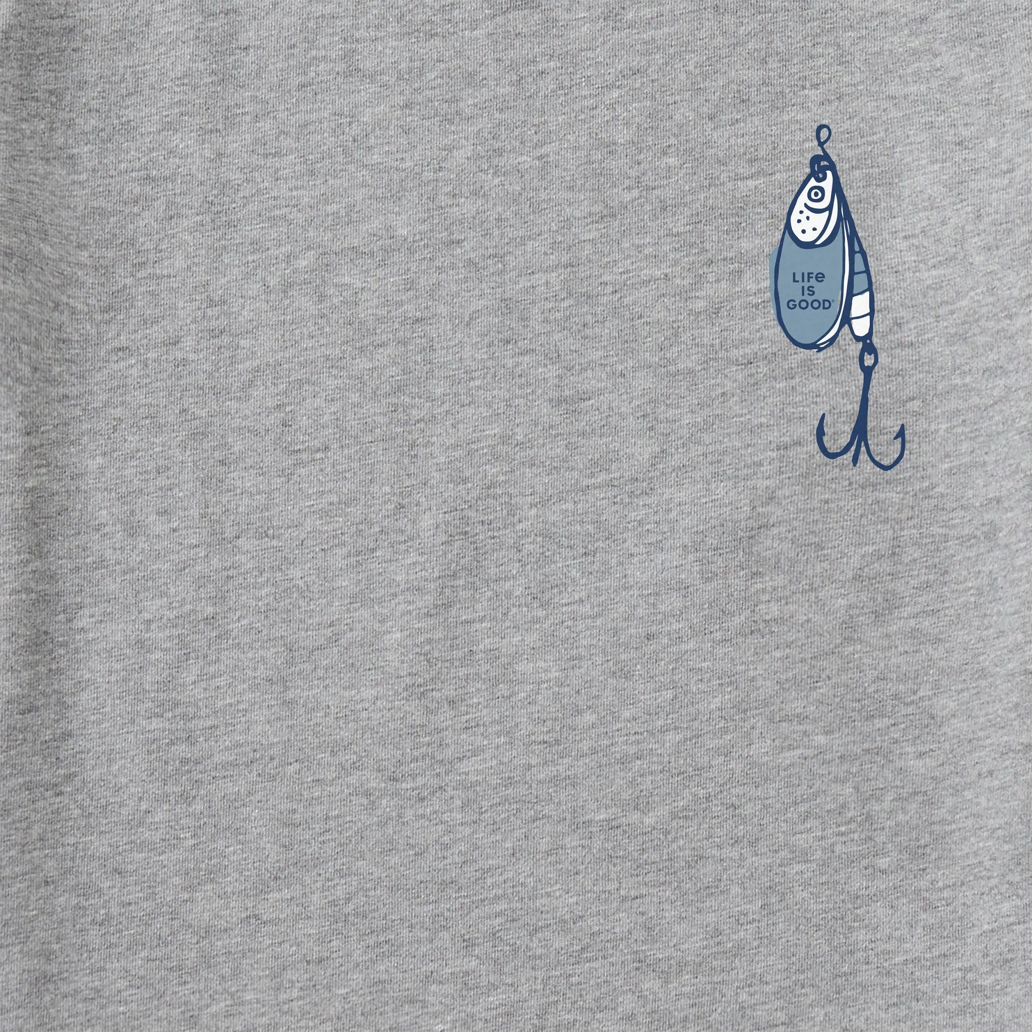Men's Fish More Worry Less Hooks and Tackle Short Sleeve Tee Life is Good