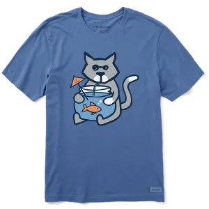 Men's Fishbowl Al Short Sleeve Crusher Tee Life is Good