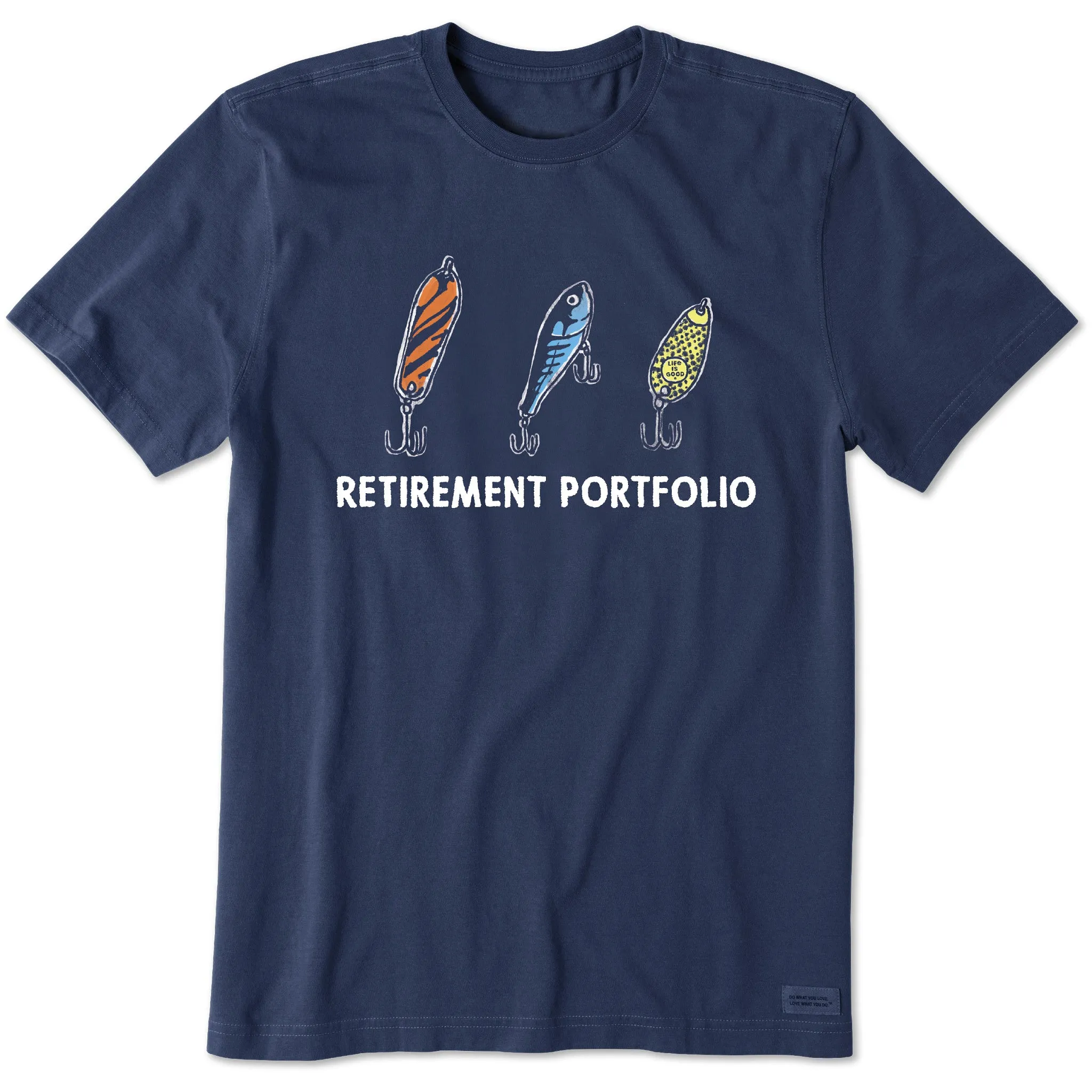 Men's Fishing Lures Retirement Portfolio Short Sleeve Tee Life is Good
