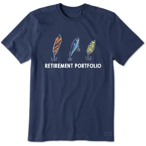 Men's Fishing Lures Retirement Portfolio Short Sleeve Tee Life is Good