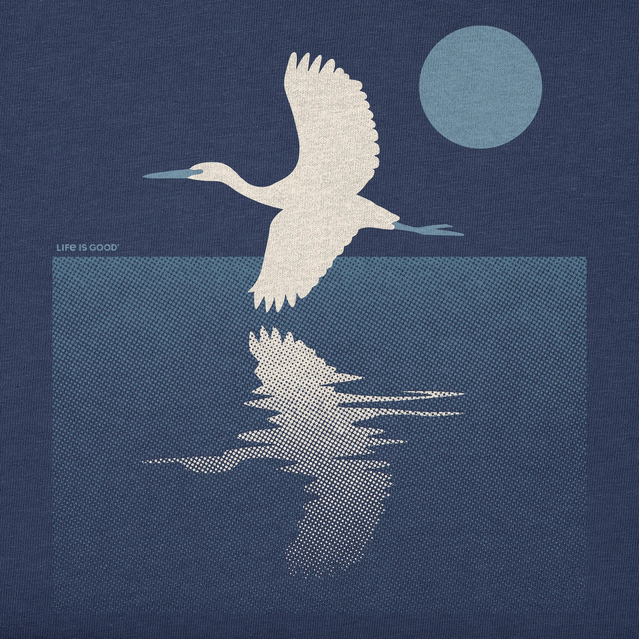 Men's Flight Over the Water Short Sleeve Crusher Tee Life is Good