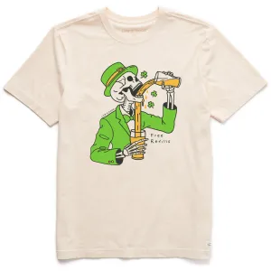 Men's Free Refills St. Patrick's Day Short Sleeve Crusher Tee Life is Good