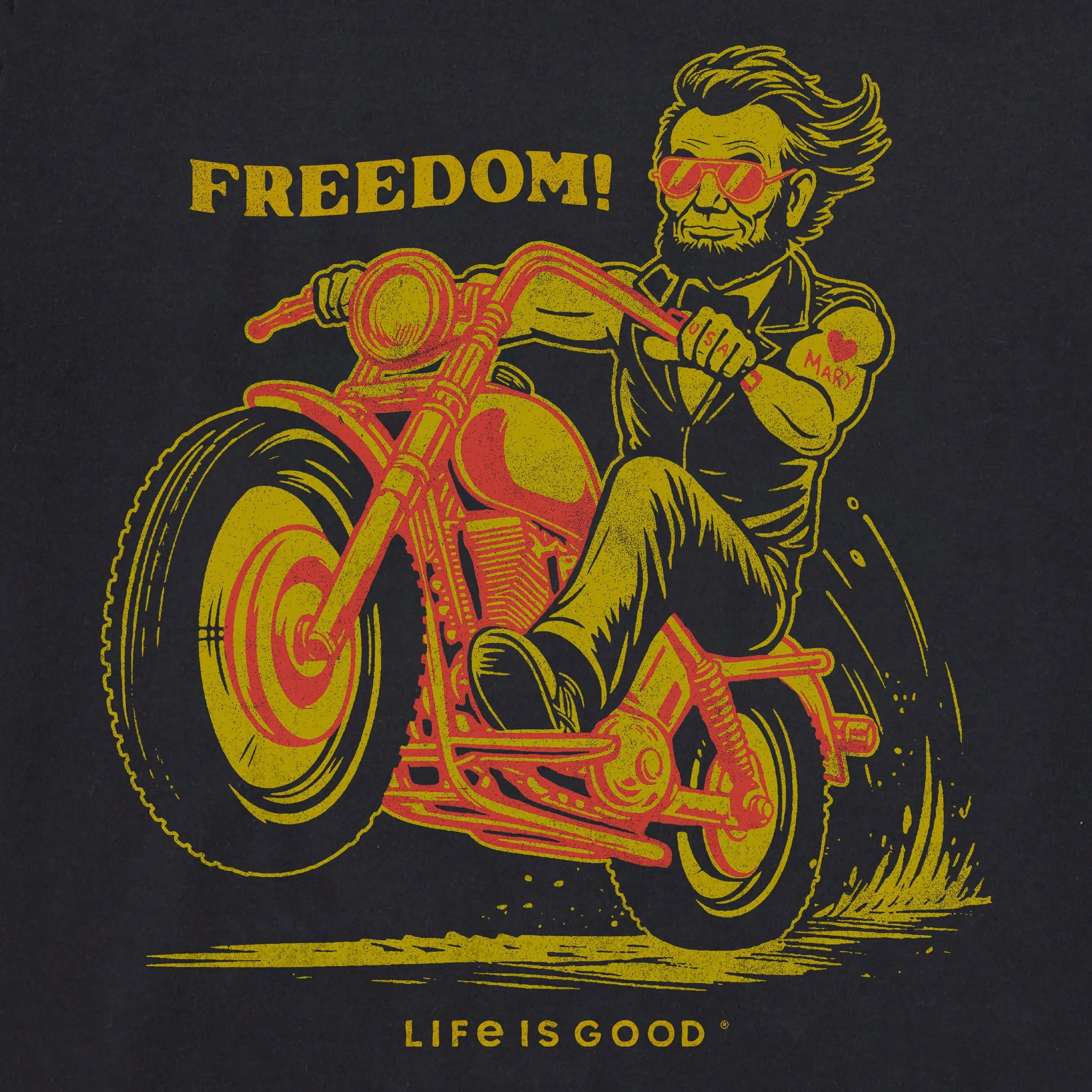 Men's Freedom! Lincoln Short Sleeve Tee Life is Good