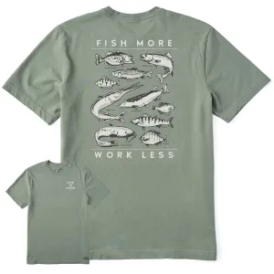 Men's Freshwater Fish More Work Less Short Sleeve Tee Life is Good