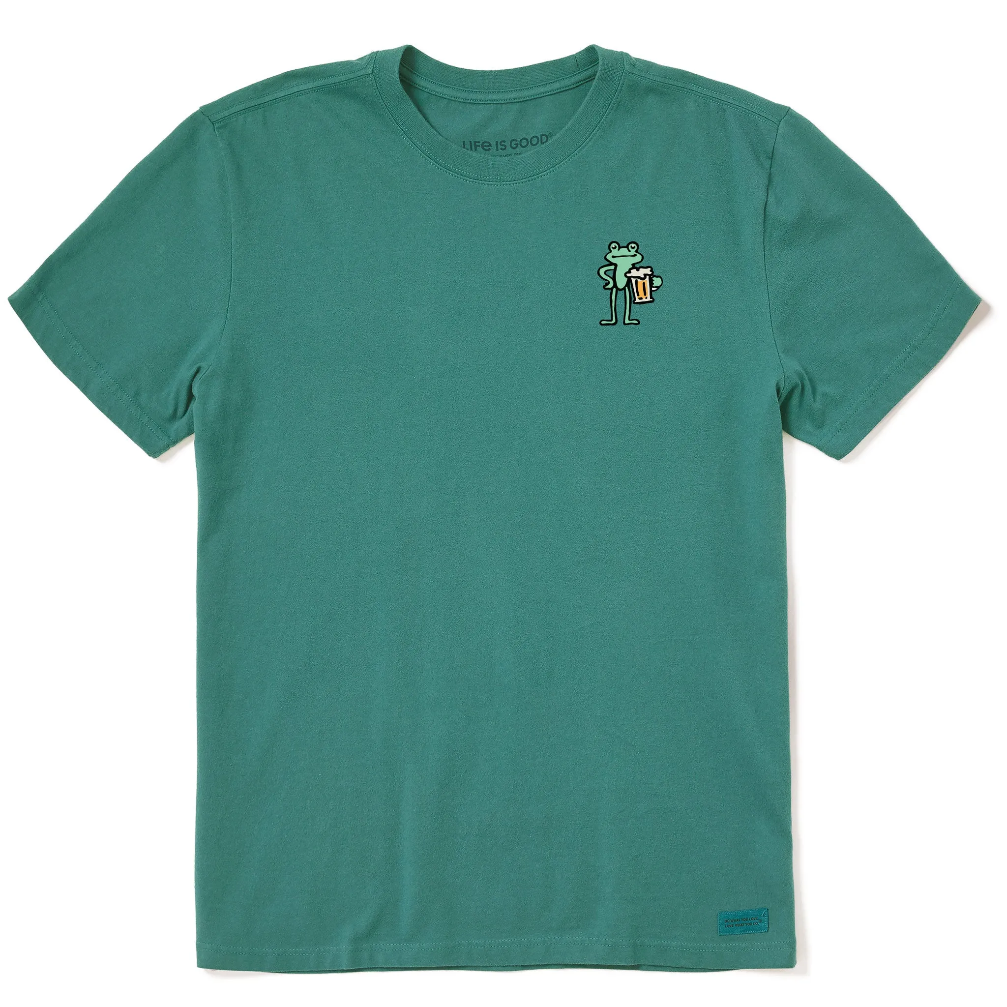 Men's Frog with Beer Short Sleeve Crusher Tee Life is Good
