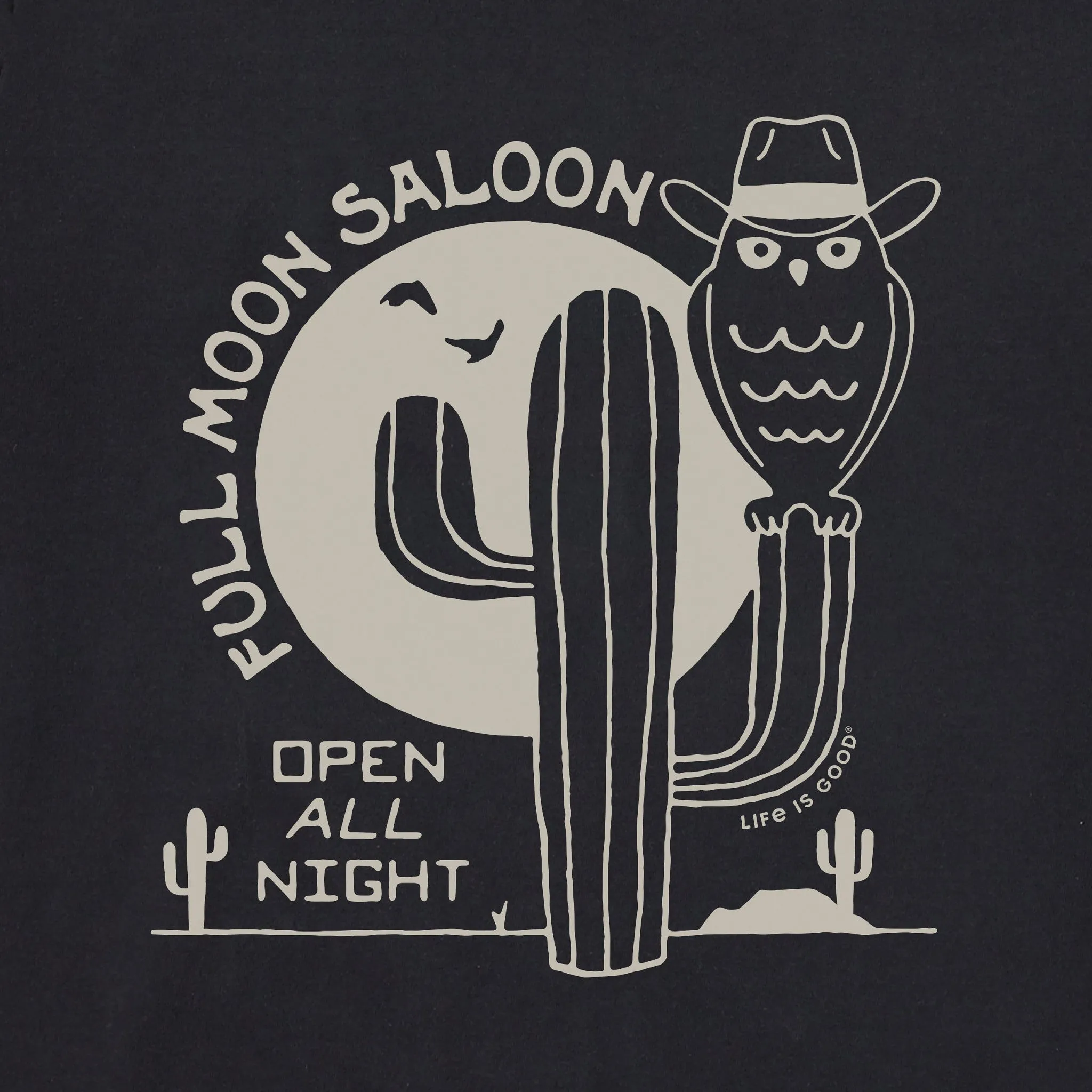 Men's Full Moon Saloon Short Sleeve Crusher Tee Life is Good