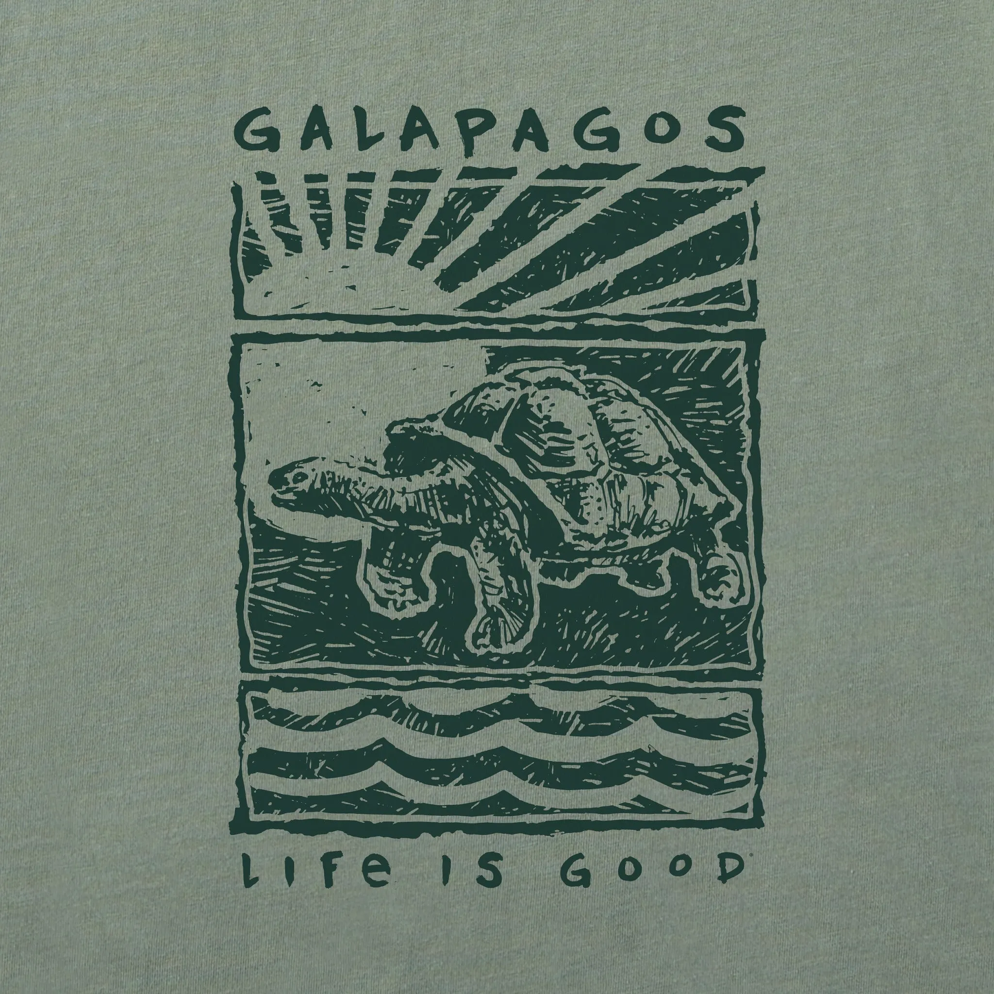 Men's Galapagos Tortoise Short Sleeve Tee Life is Good