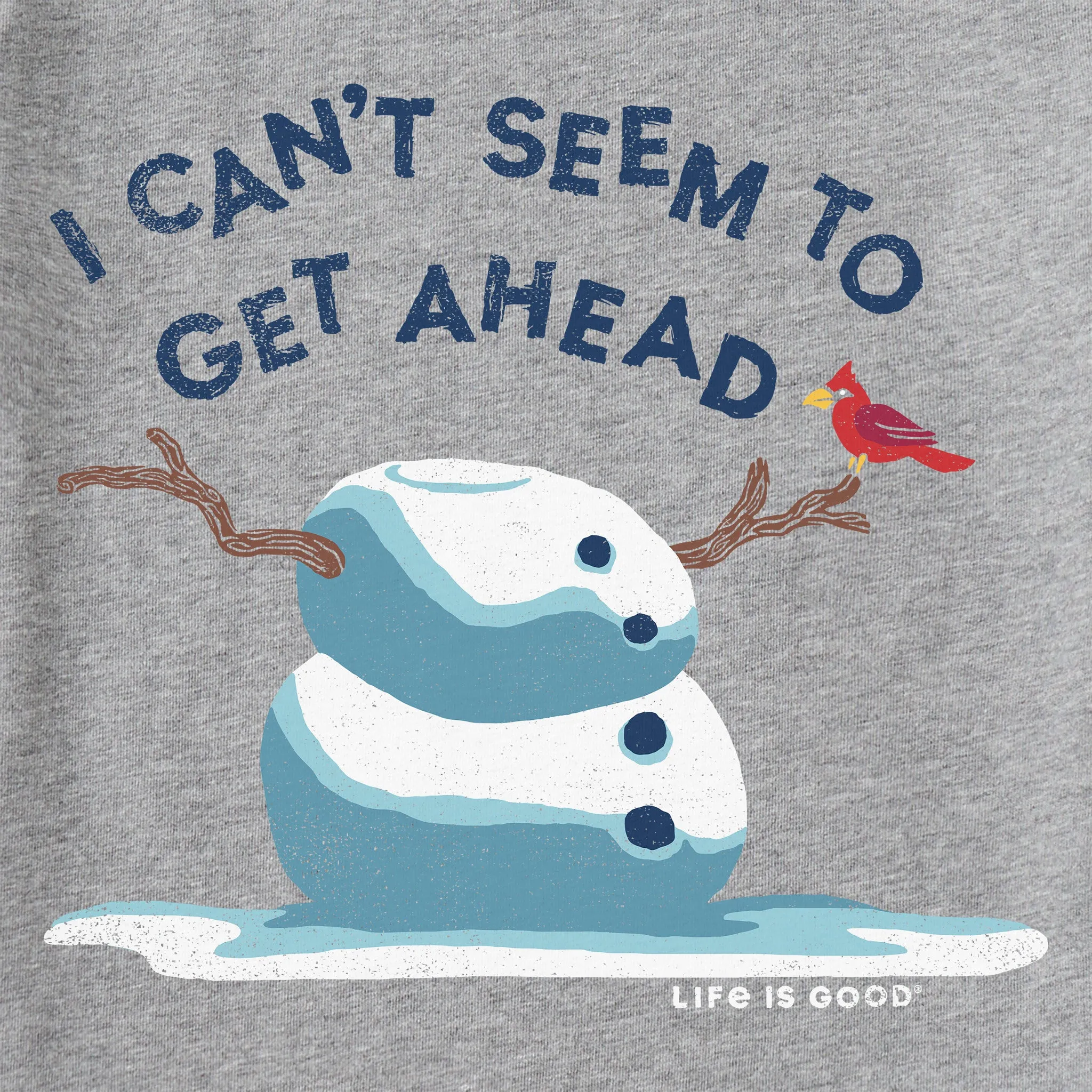 Men's Get Ahead Snowman Long Sleeve Crusher Tee Life is Good