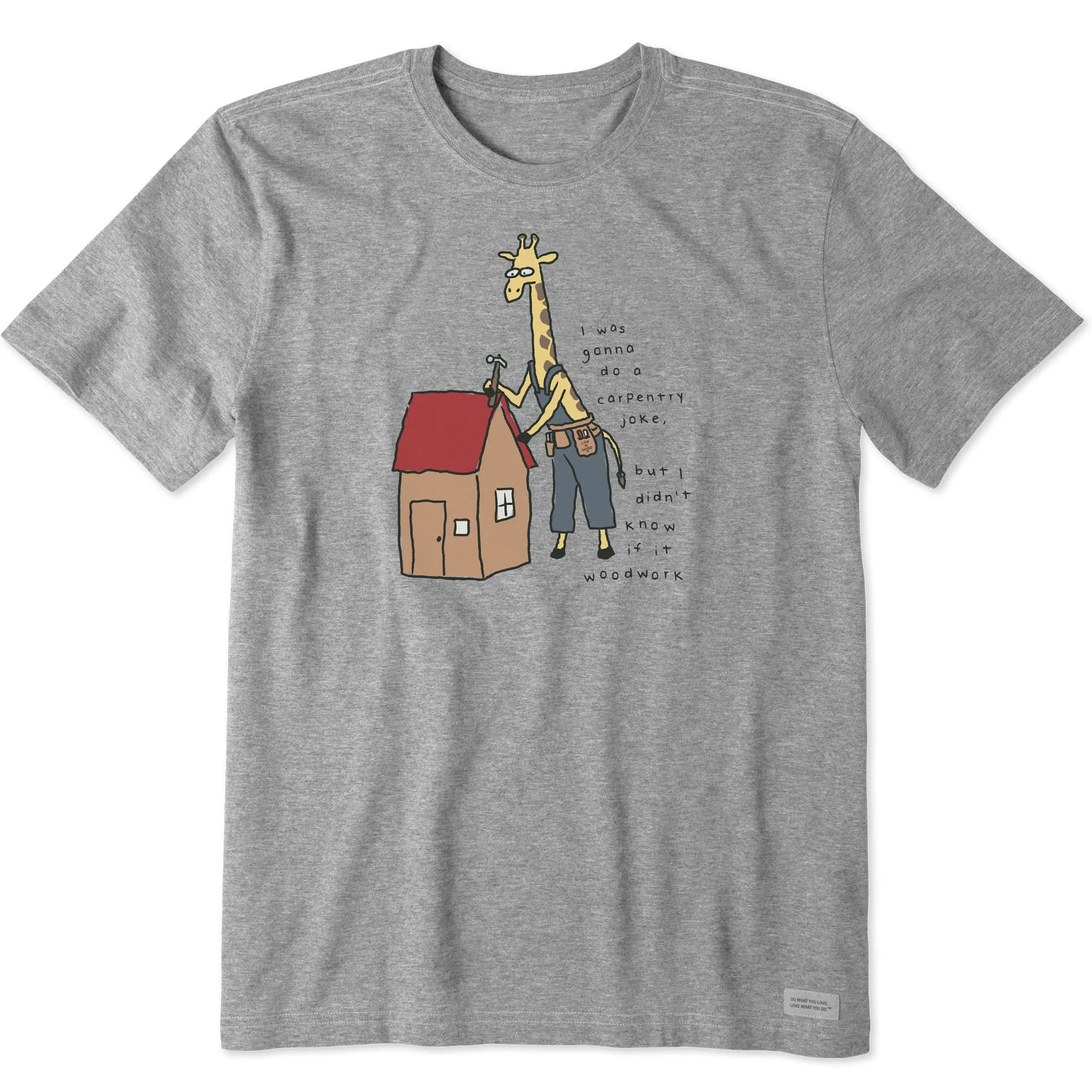 Men's Giraffe Woodwork Short Sleeve Crusher Tee Life is Good