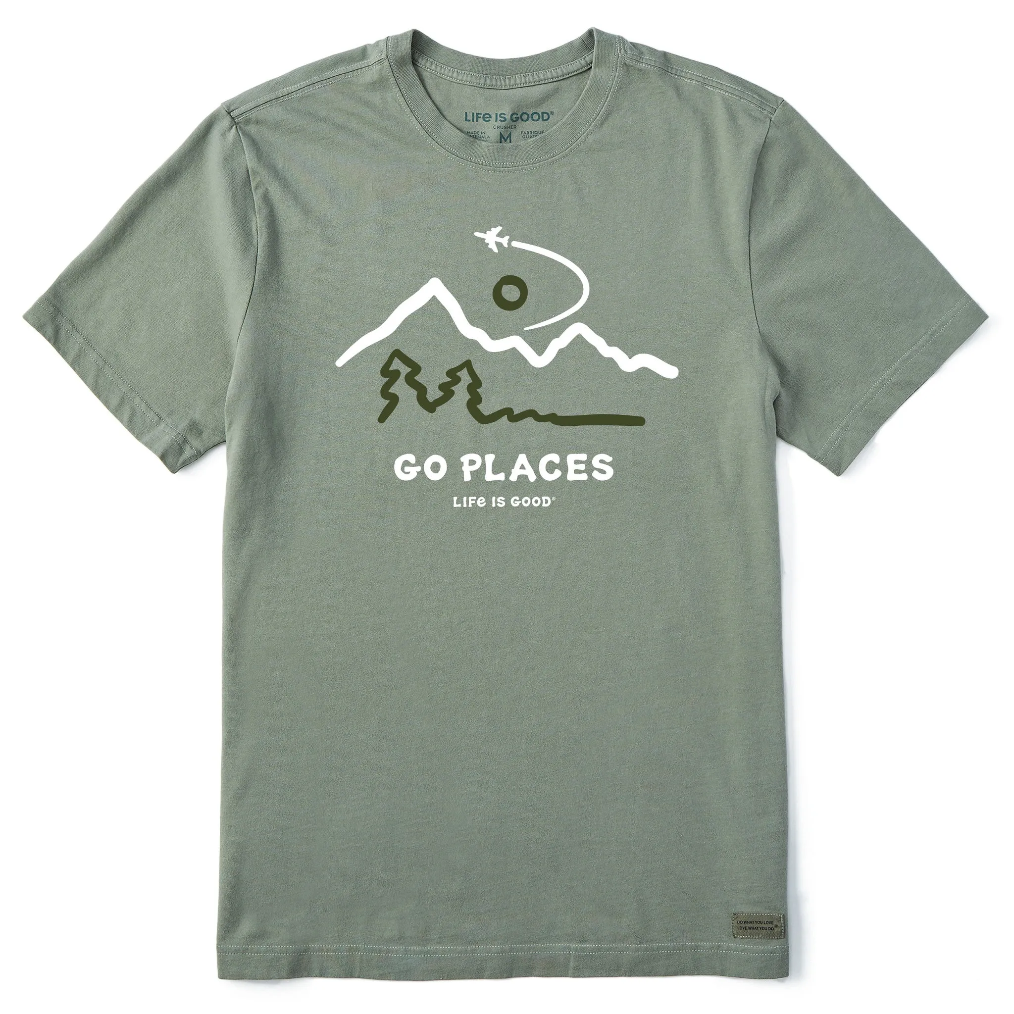 Men's Go Places Airplane Short Sleeve Tee Life is Good